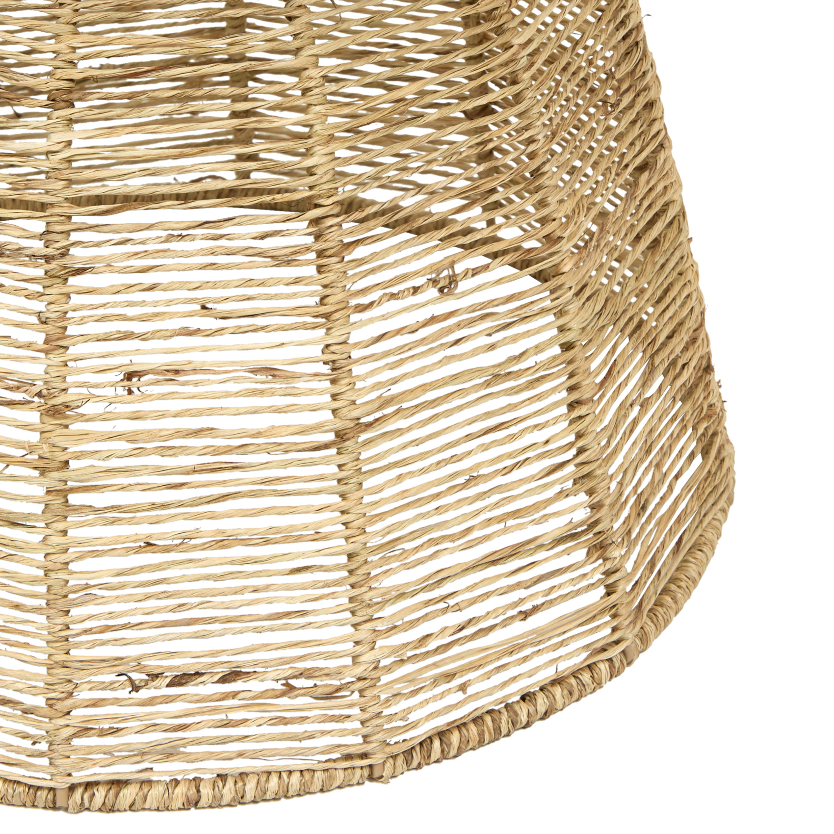 Lampadaire en jute et acier design — vue 3
