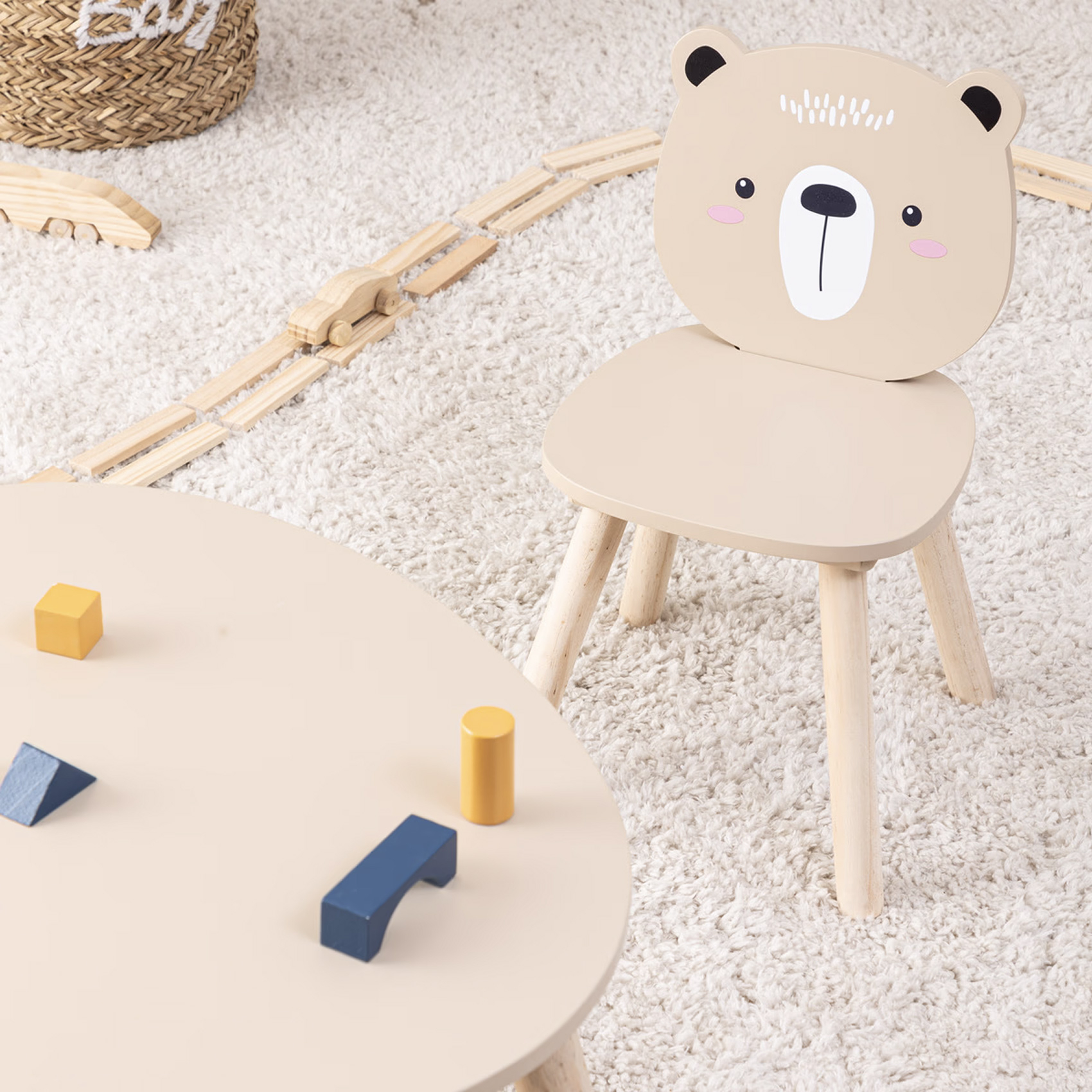 Table enfant ourson — vue 3