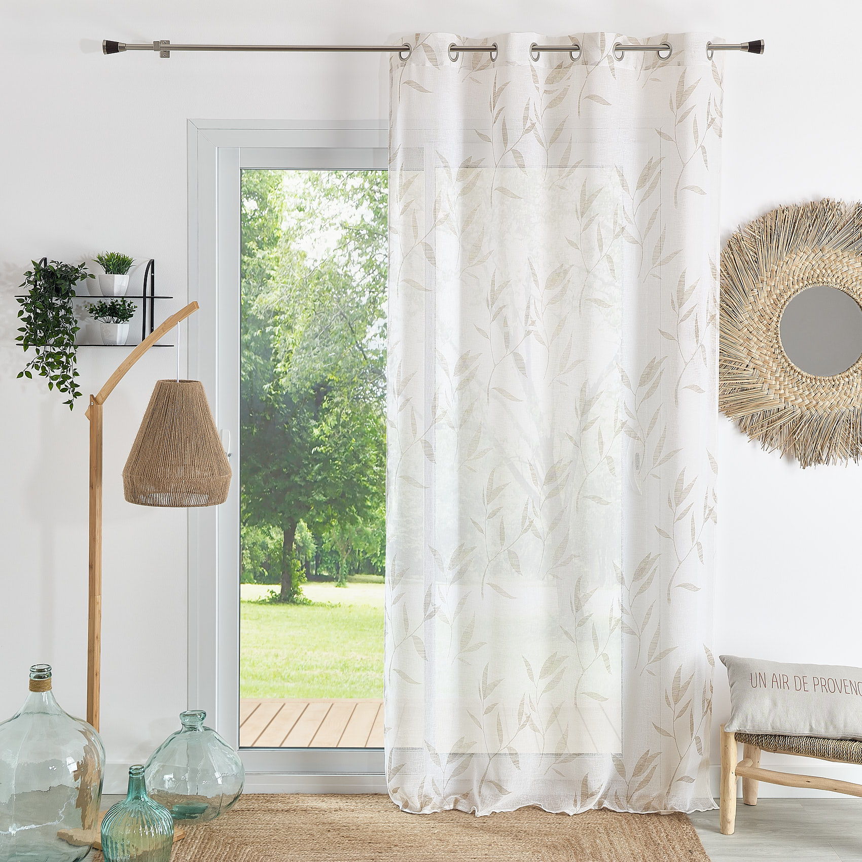 Voilage imprimé Bambou