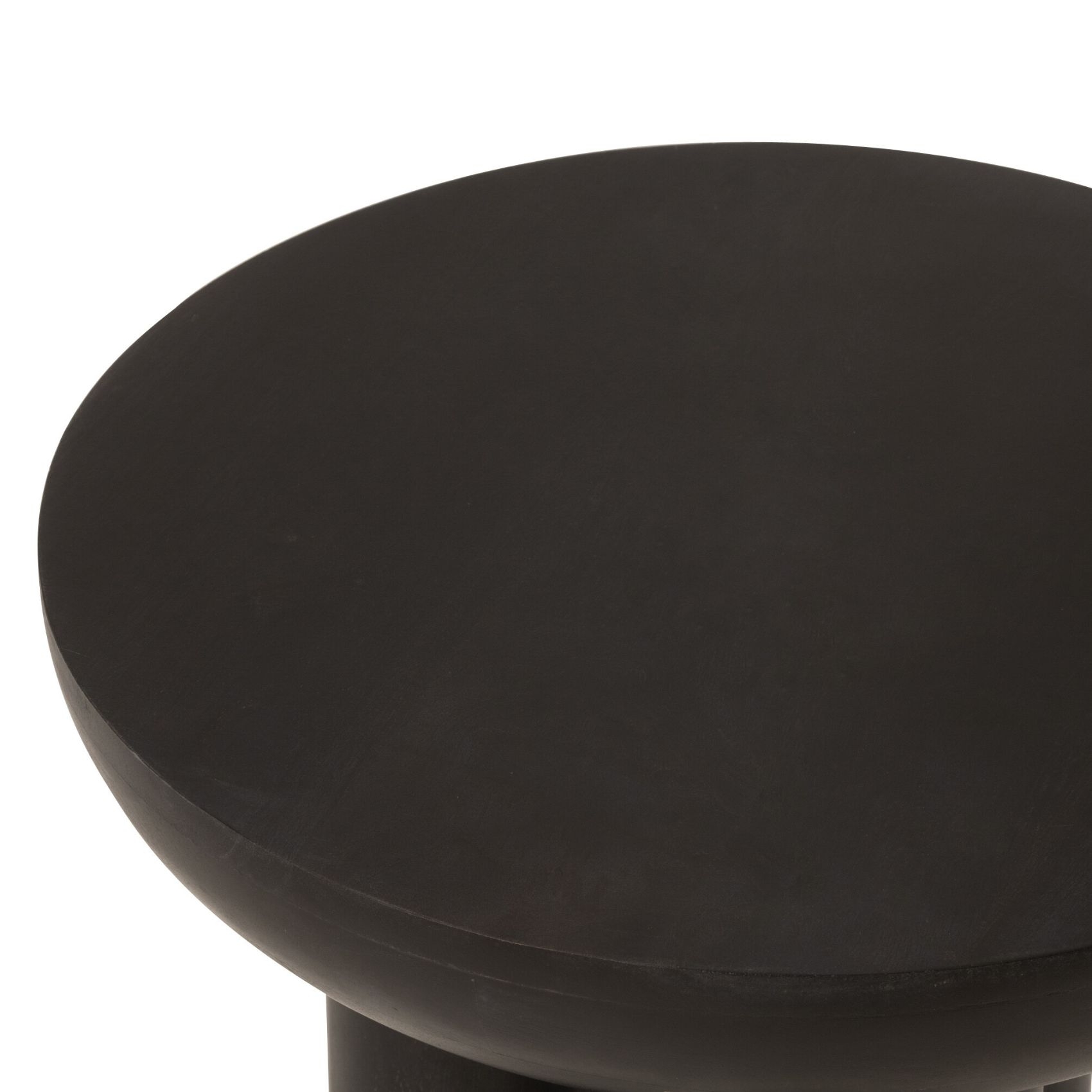 Table basse ronde trio bois de manguier — vue 3
