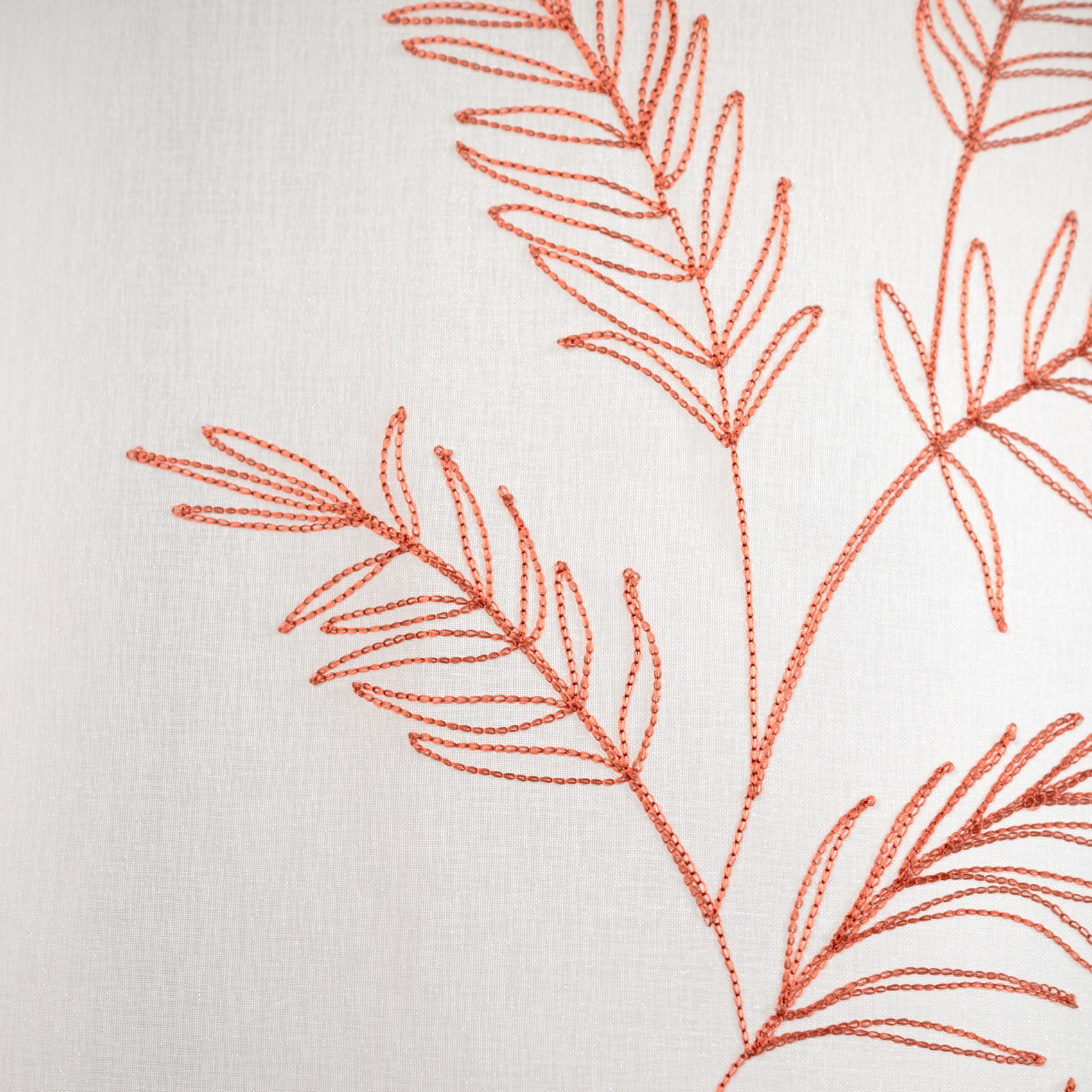 Paire voilages avec motif feuilles brodées — vue 5