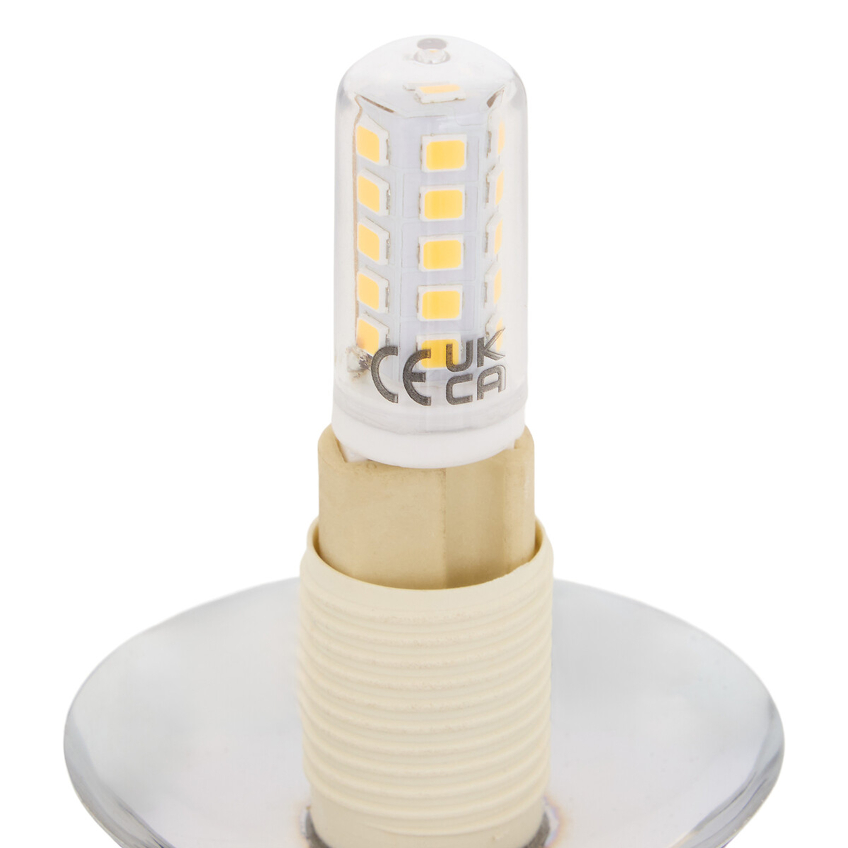 Lampe à poser avec globe opalin et base en acier — vue 5