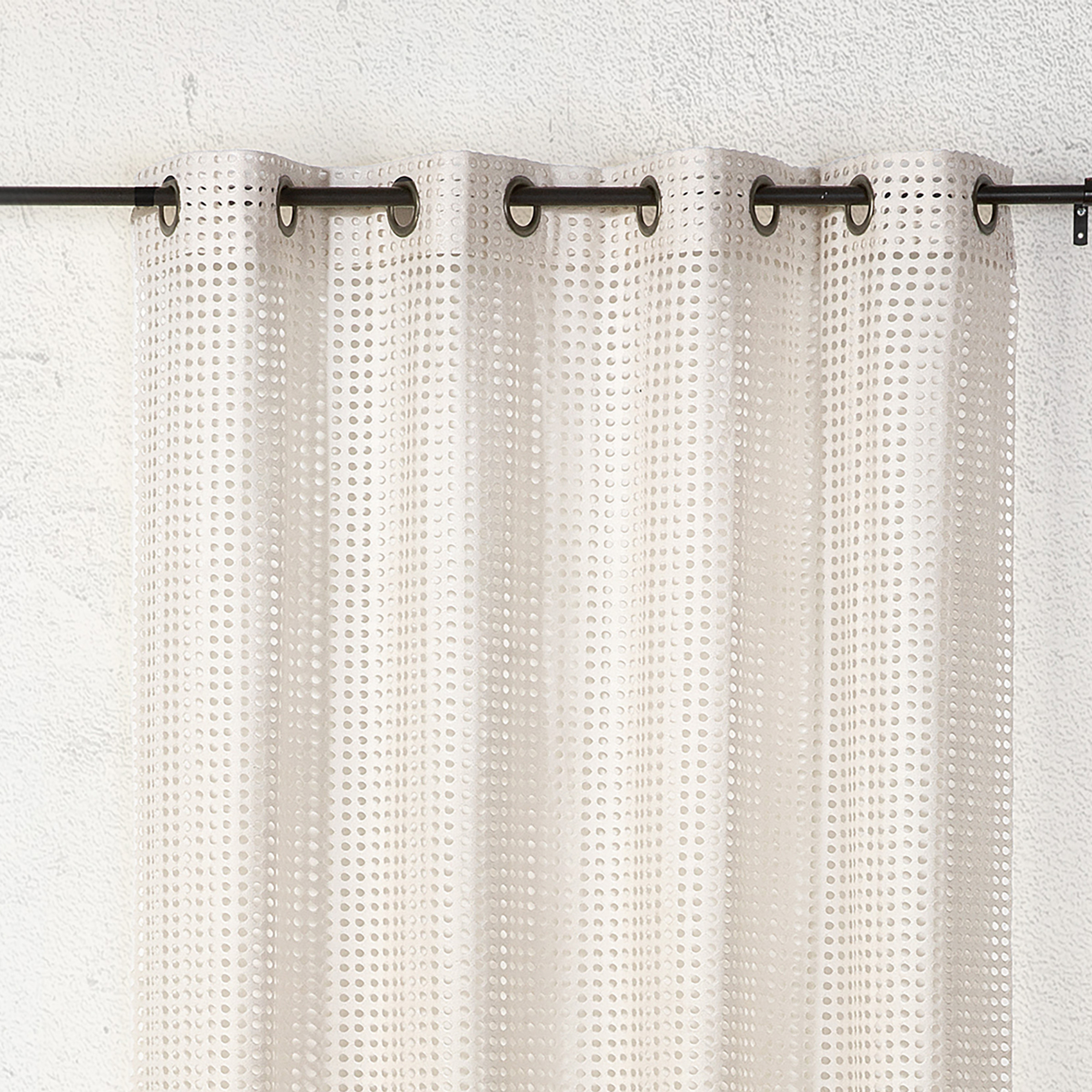 Voilage maille ajourée à oeillets — vue 4