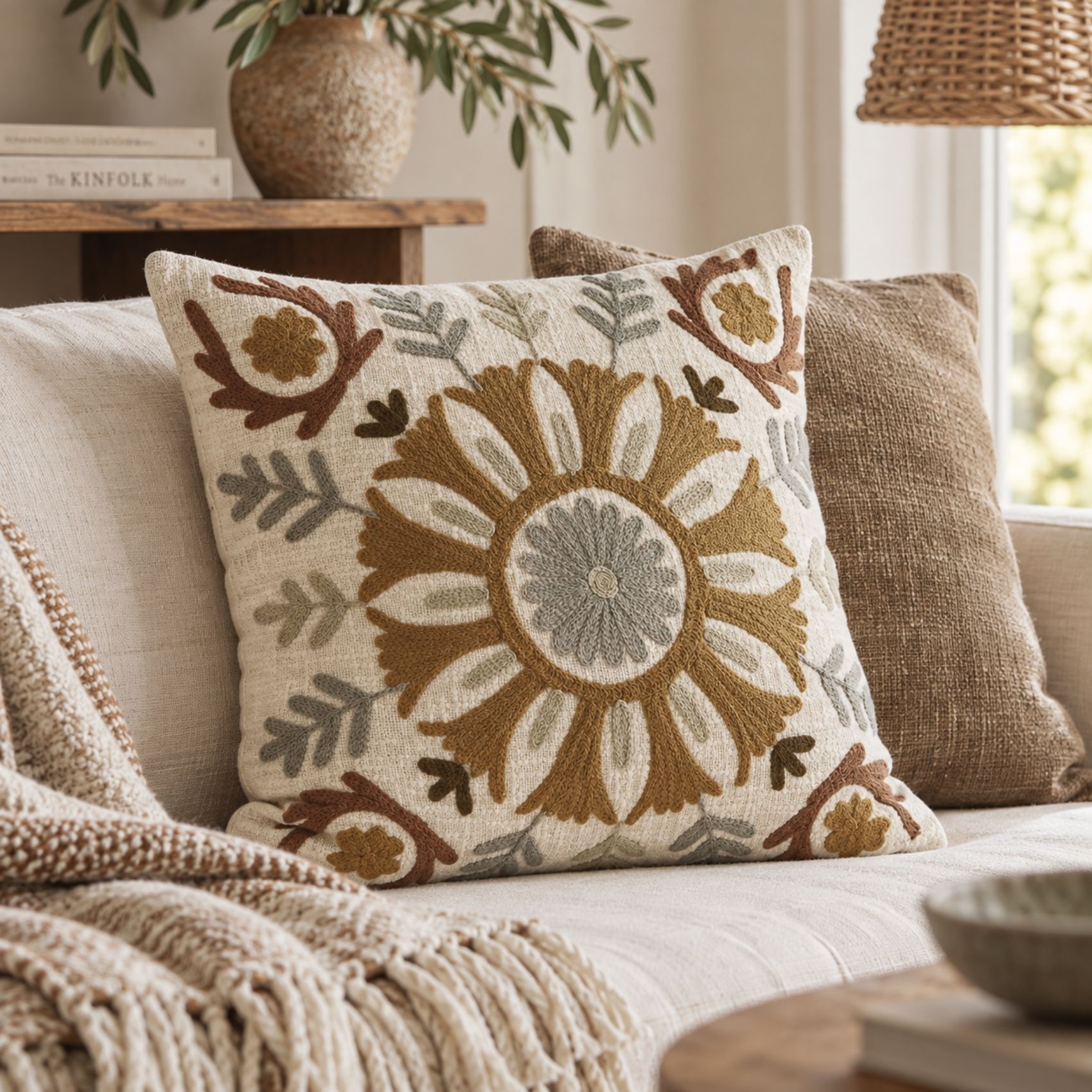 Housse de coussin brodé MADAM STOLTZ — vue 4