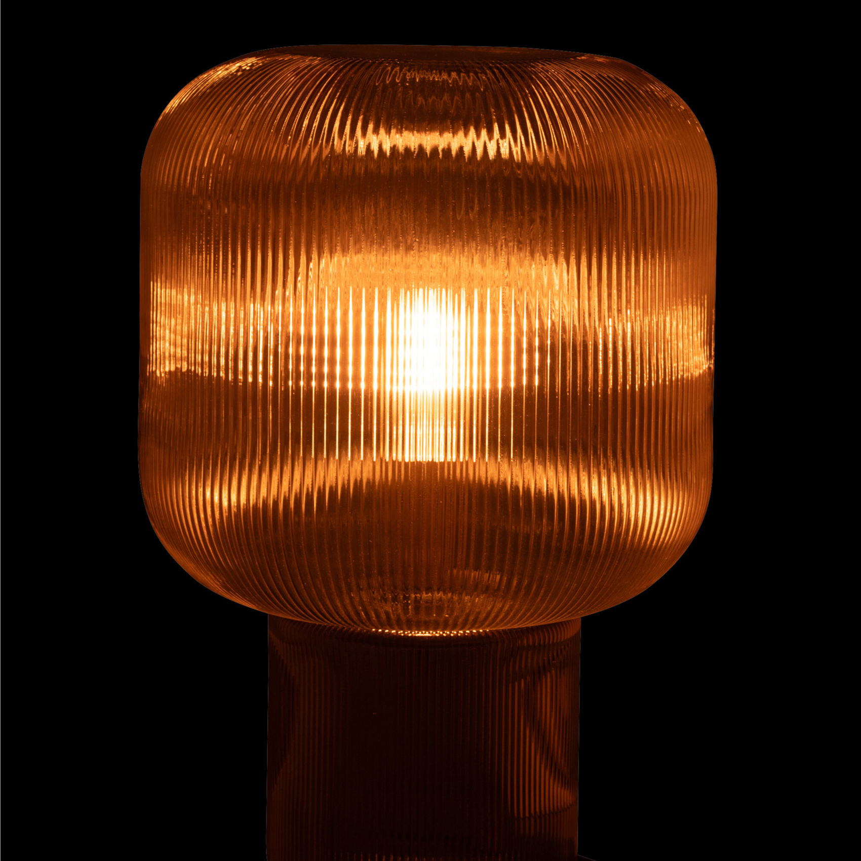 Lampe à poser en verre strié design — vue 3