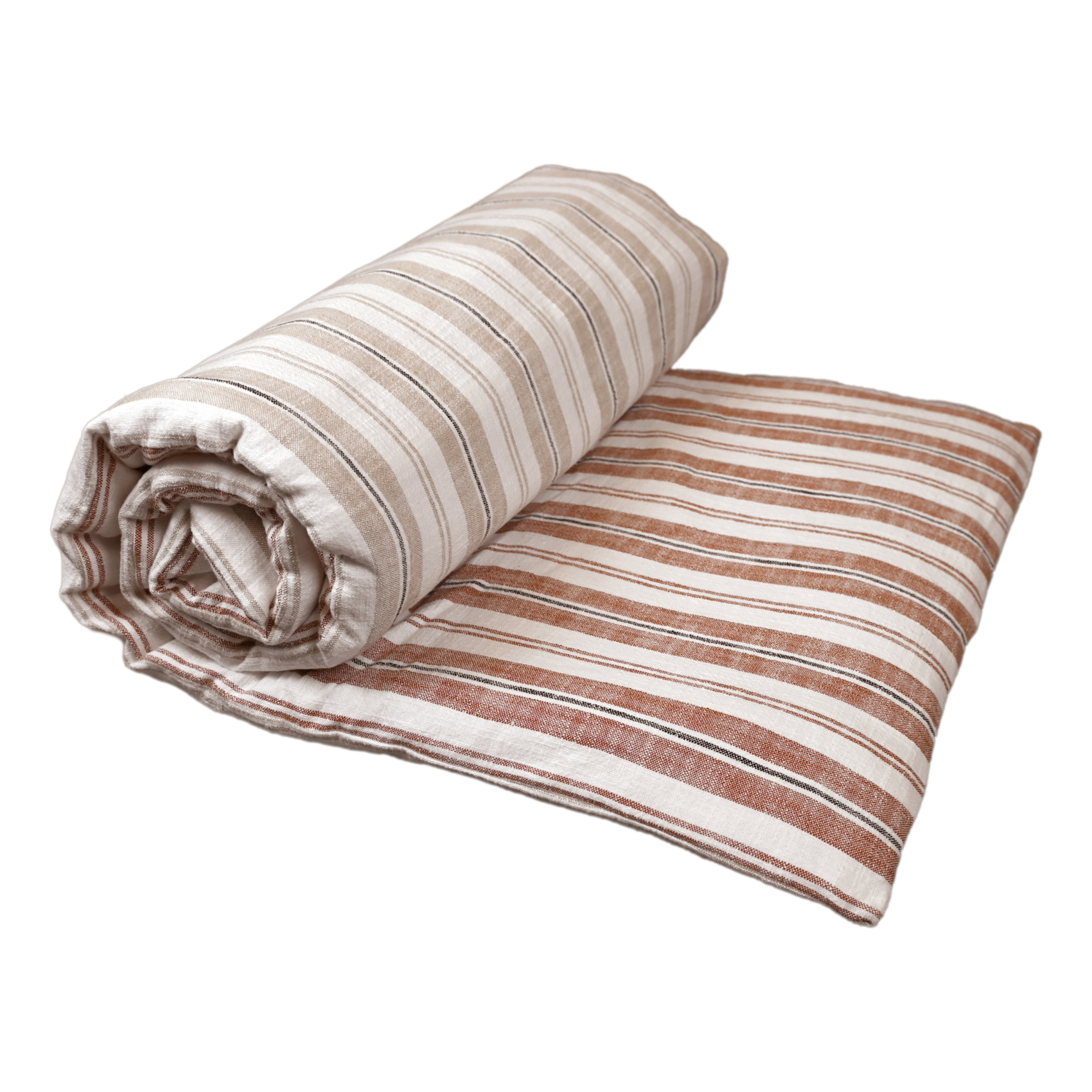 Édredon 100% coton rayures tapissier deux faces LOURMARIN