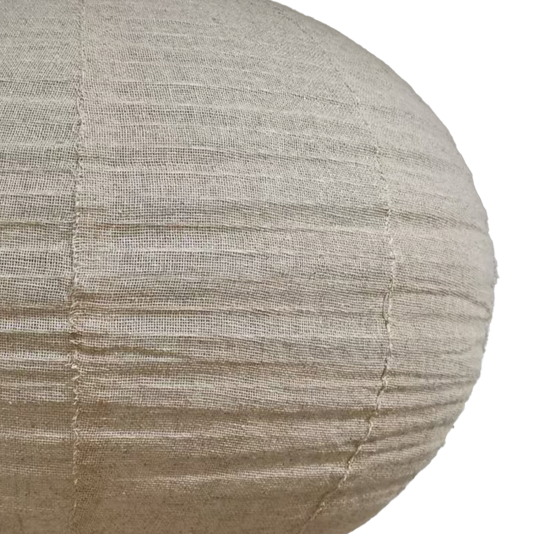 Abat-jour lanterne tissu effet lin — vue 3