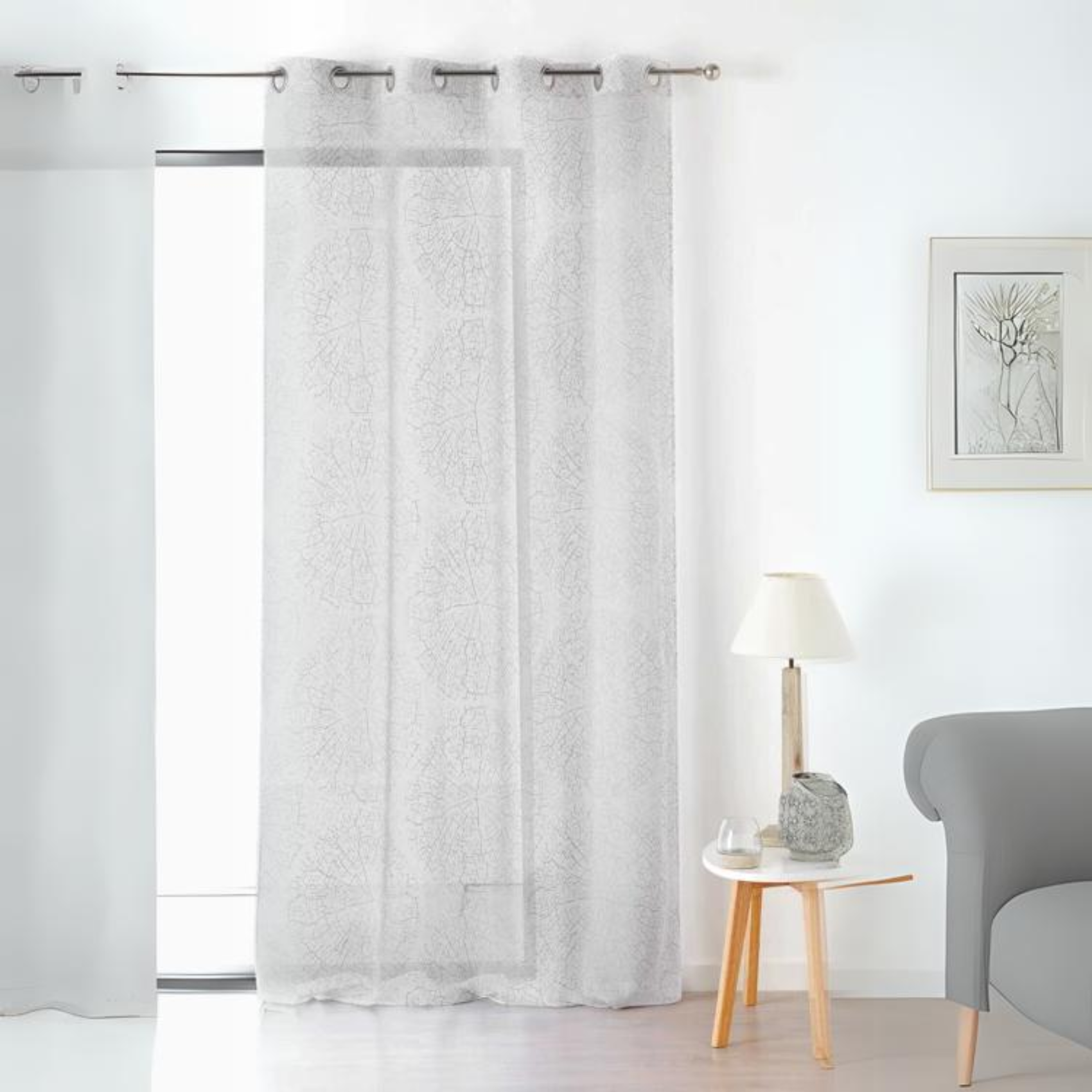 Voilage Imprimé Souche d'Arbre