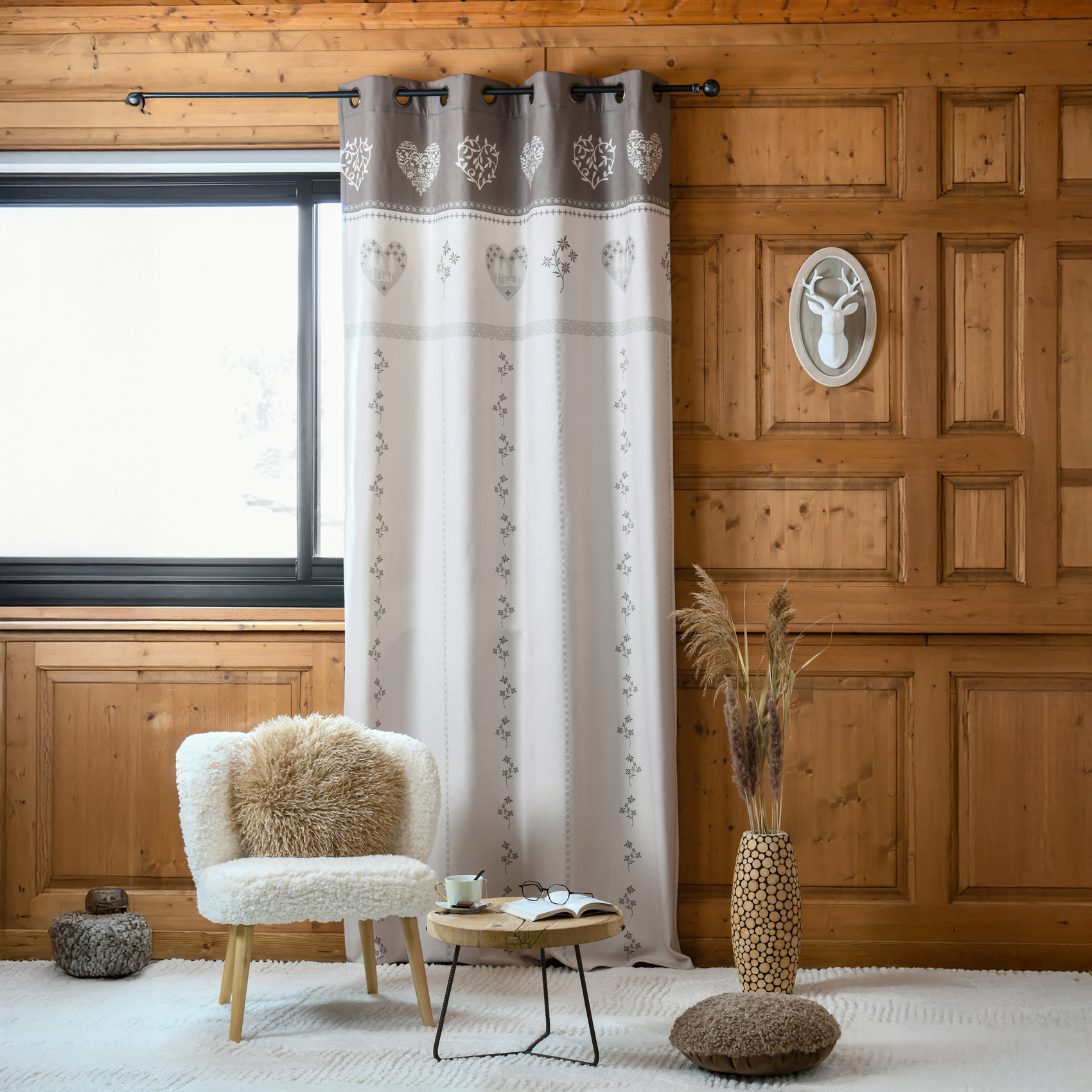 Rideau montagnard déco chalet