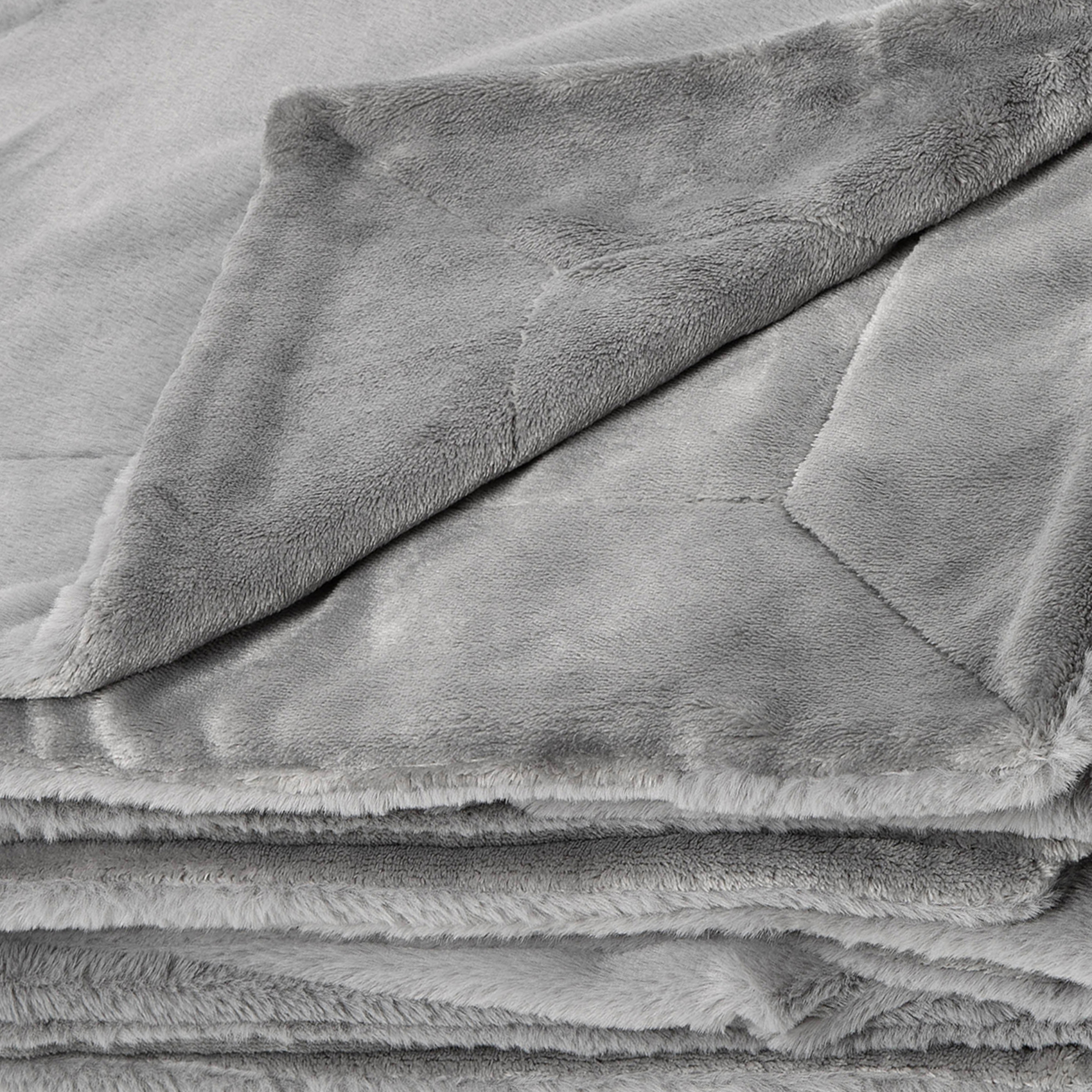 Plaid Double Face Imitation Fourrure et Polaire — vue 6