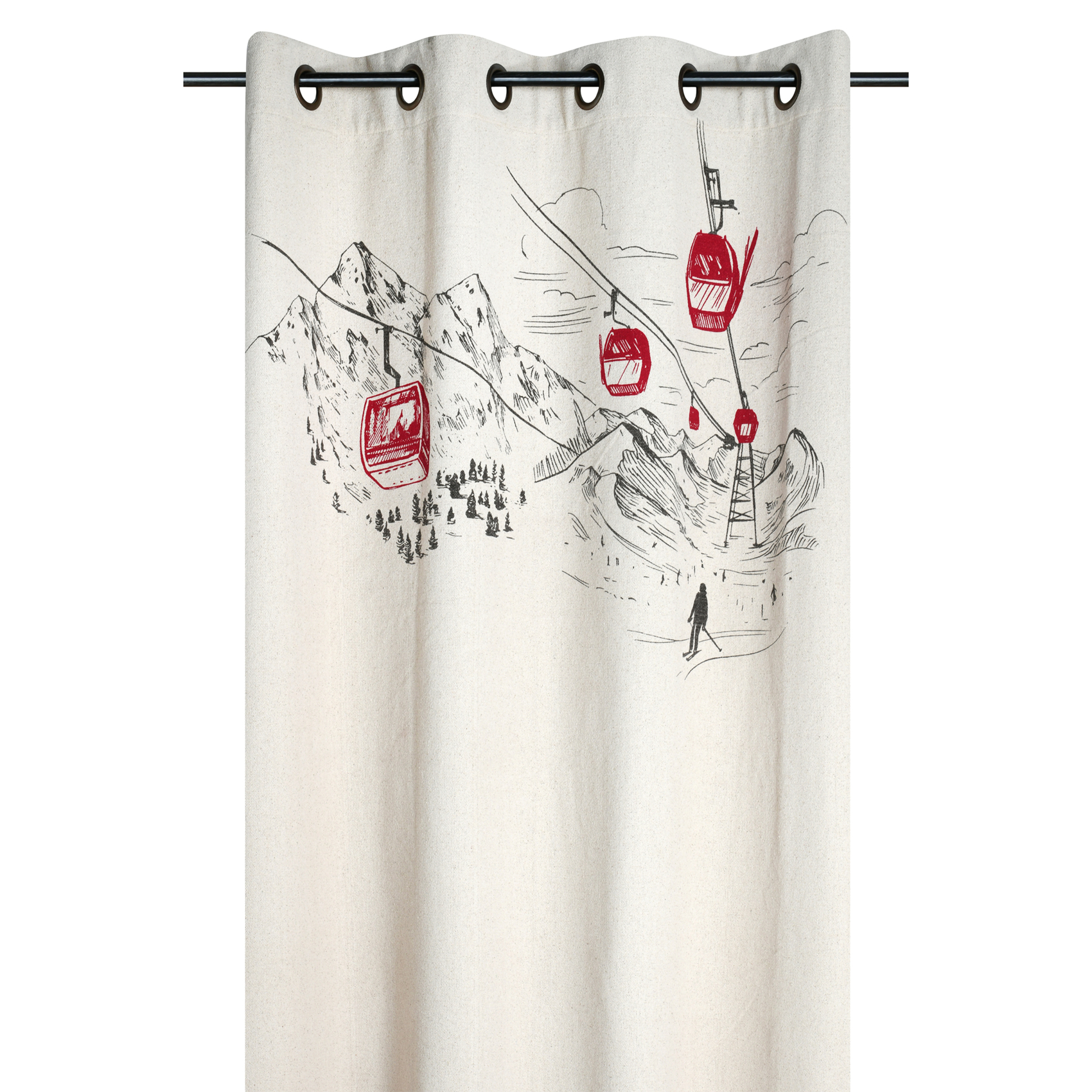 Rideau à oeillets style montagnard — vue 3