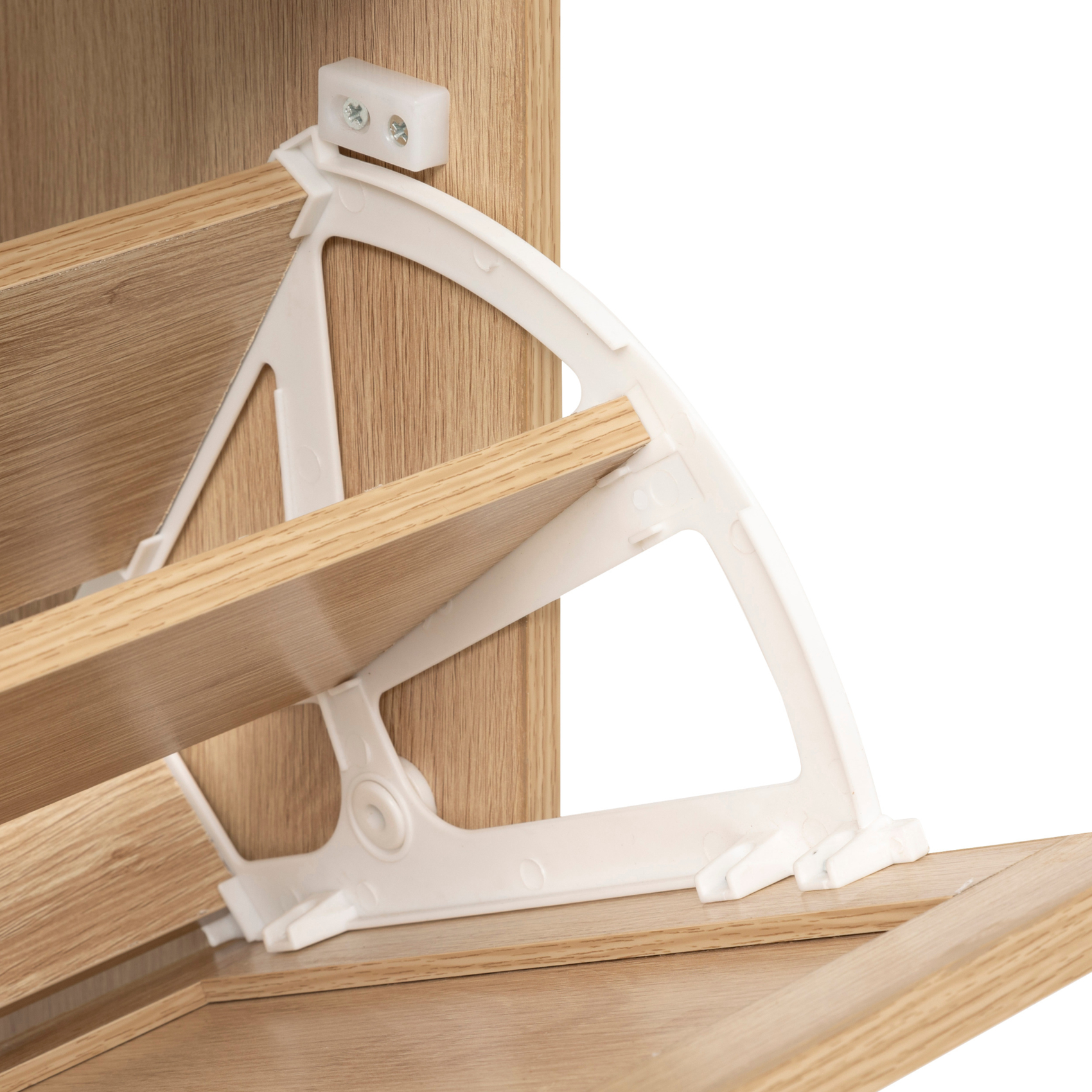 Meuble à chaussures 3 abattants avec façades cannage — vue 5