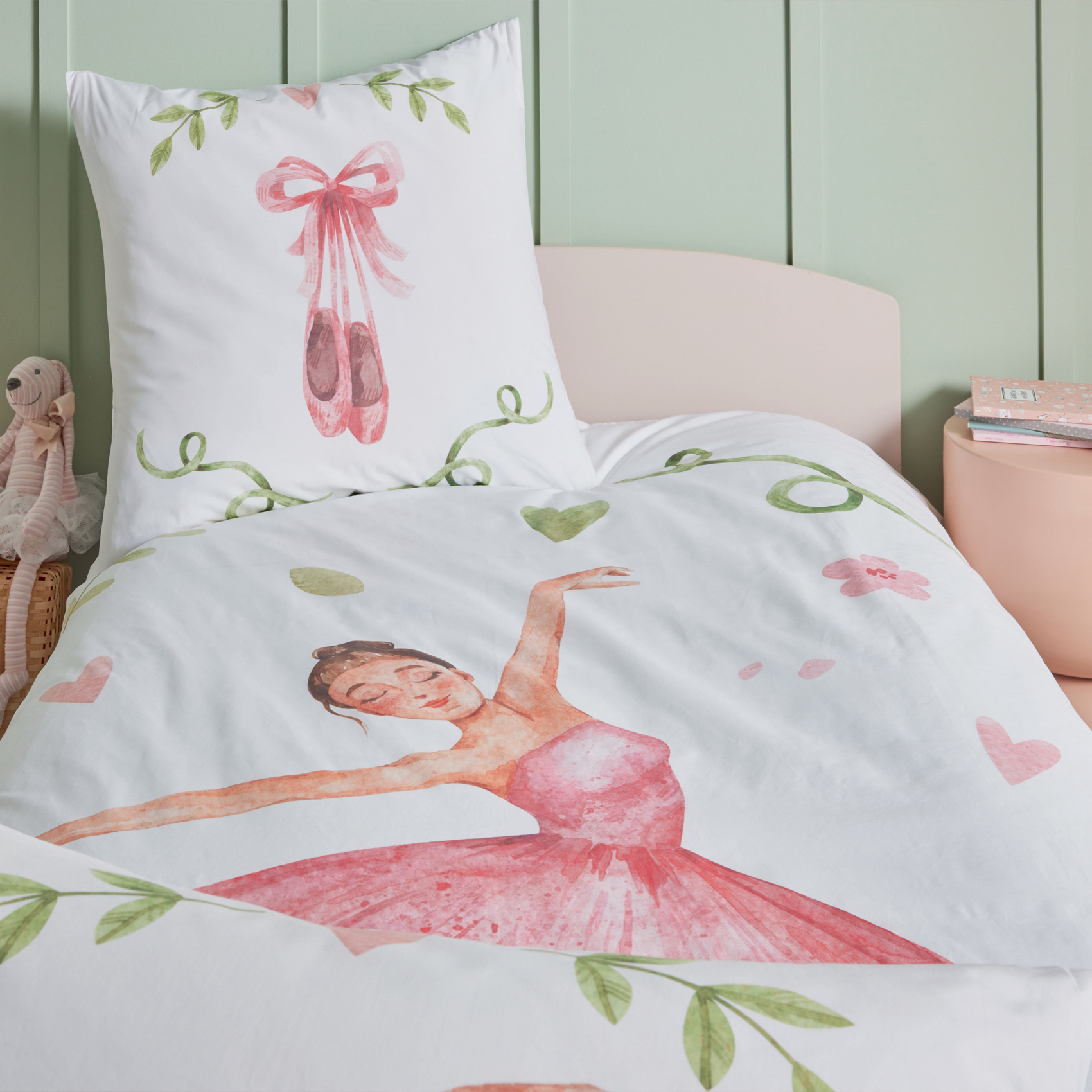 Housse de couette enfant percale de coton danseuse étoile — vue 3