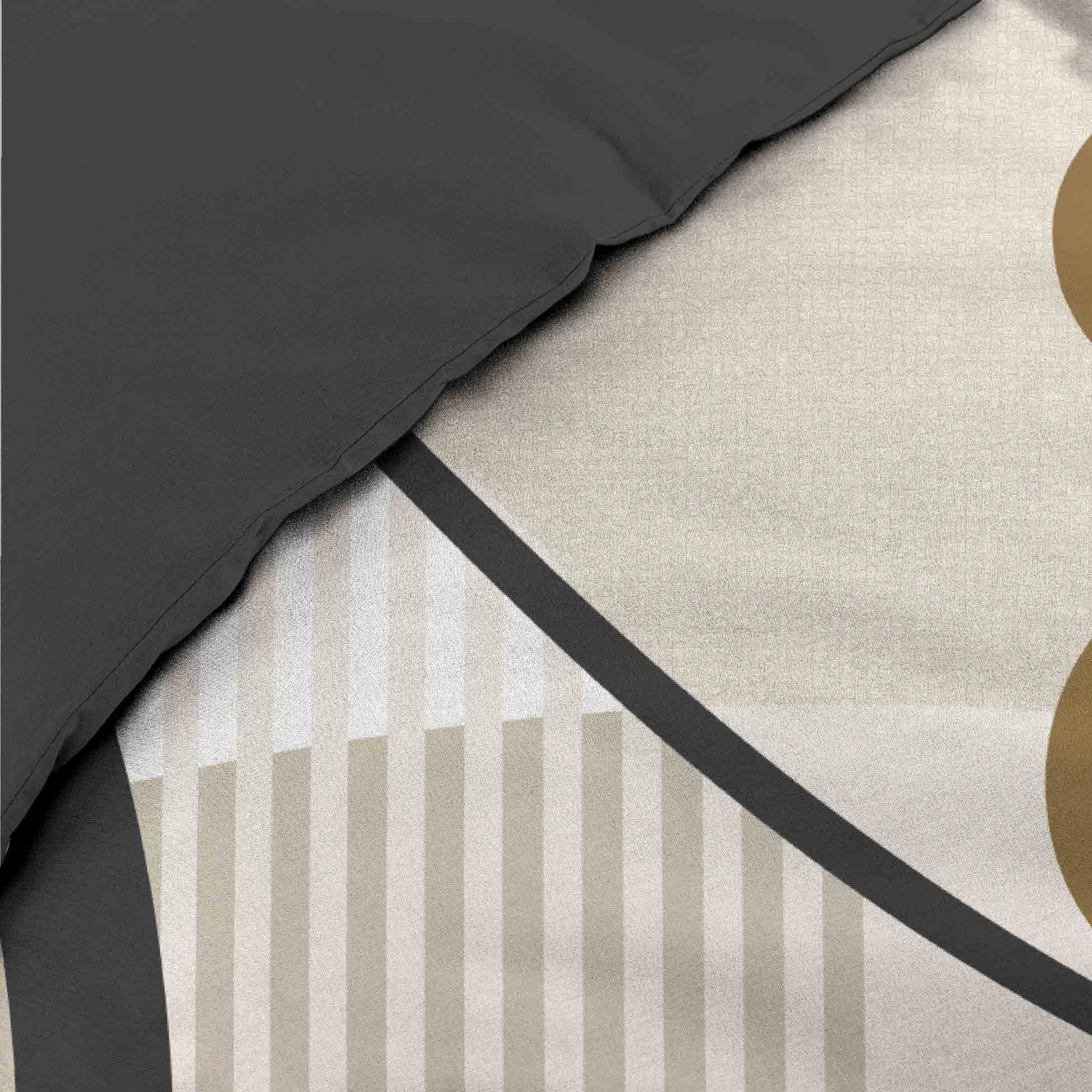 Parure de lit coton motif géométrique double face imprimée — vue 3