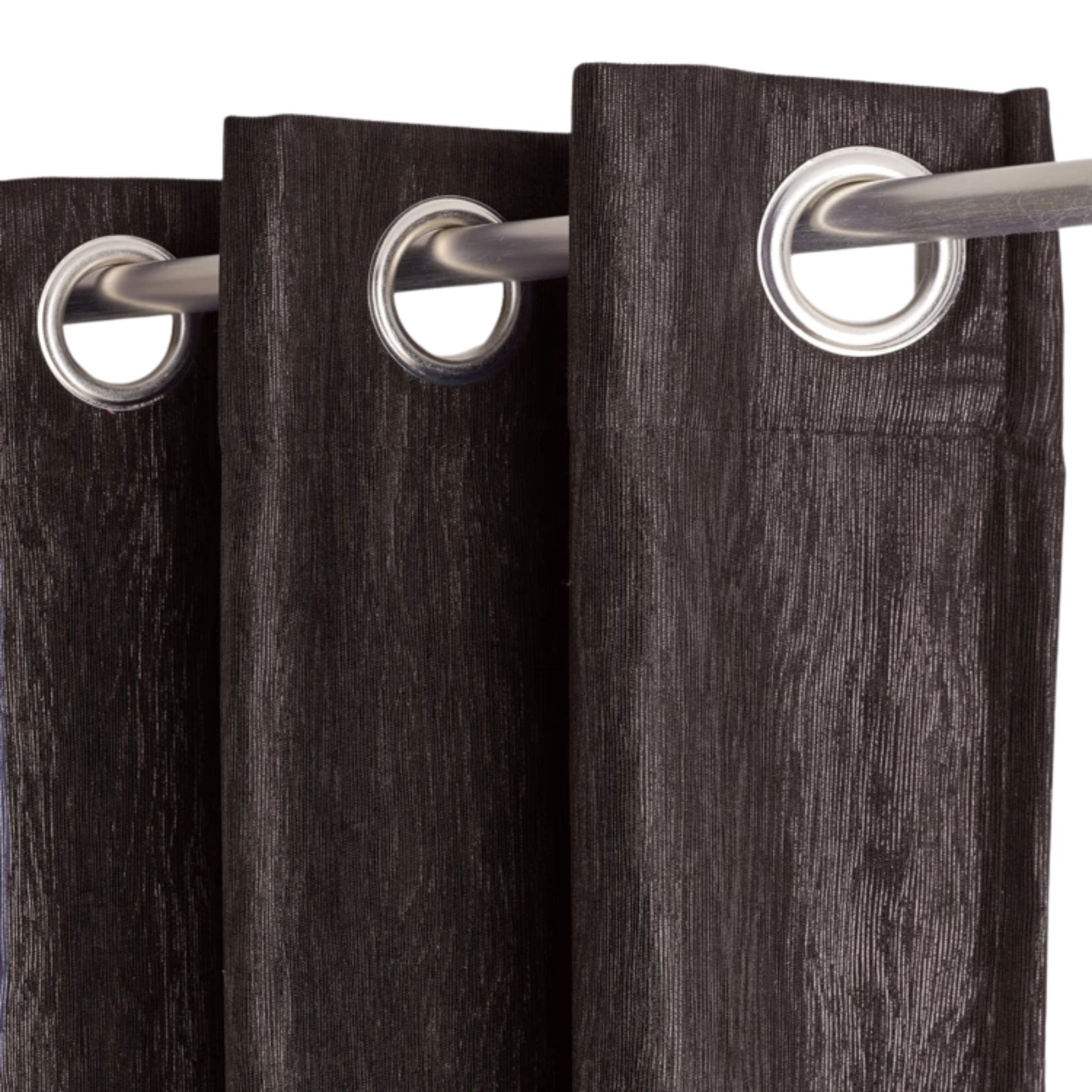 Double Rideau ameublement faux uni — vue 3