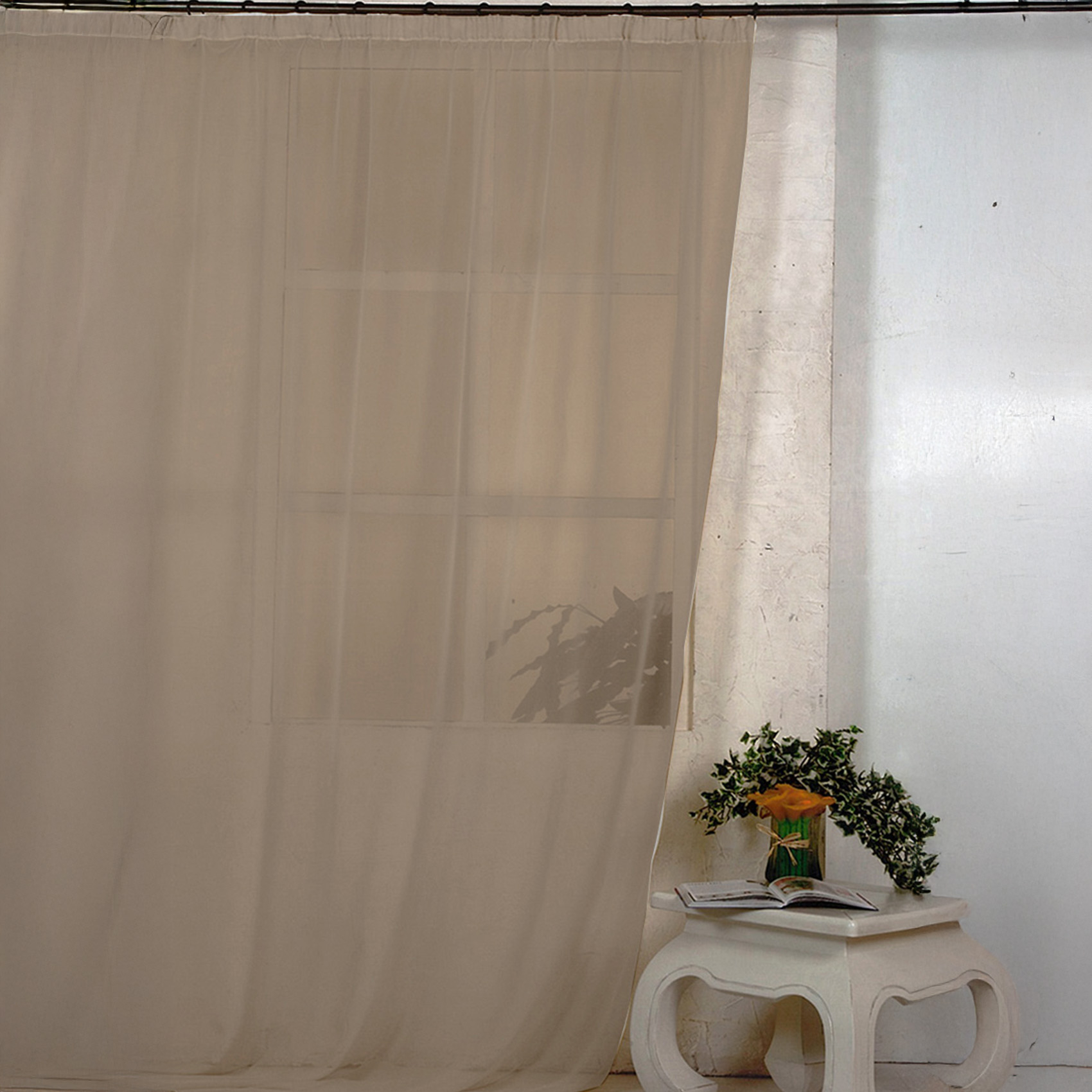 Voilage en voile tamisant à galon fronceur — vue 3