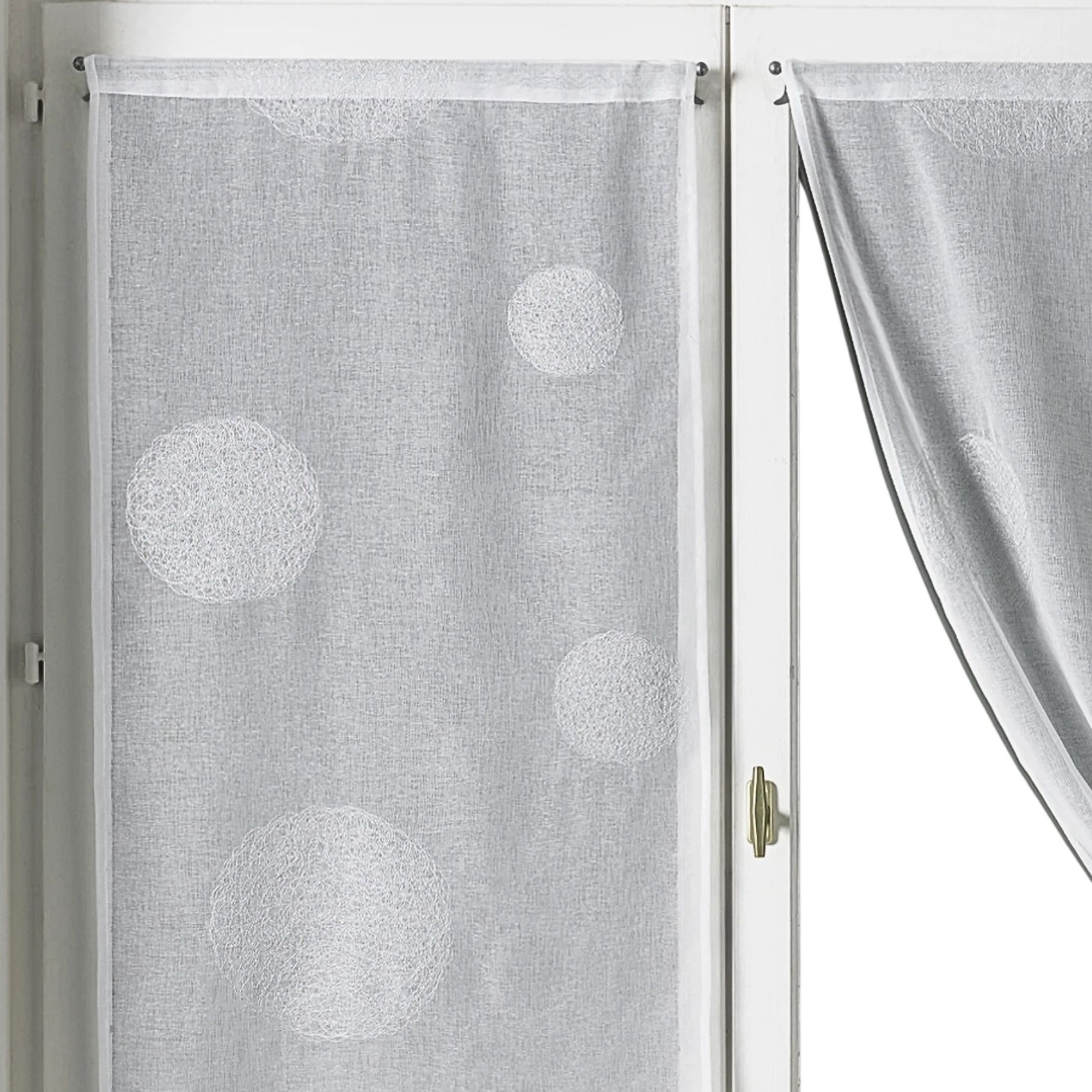 Petit Voilage Brodé fil lurex 'Ronds' — vue 6