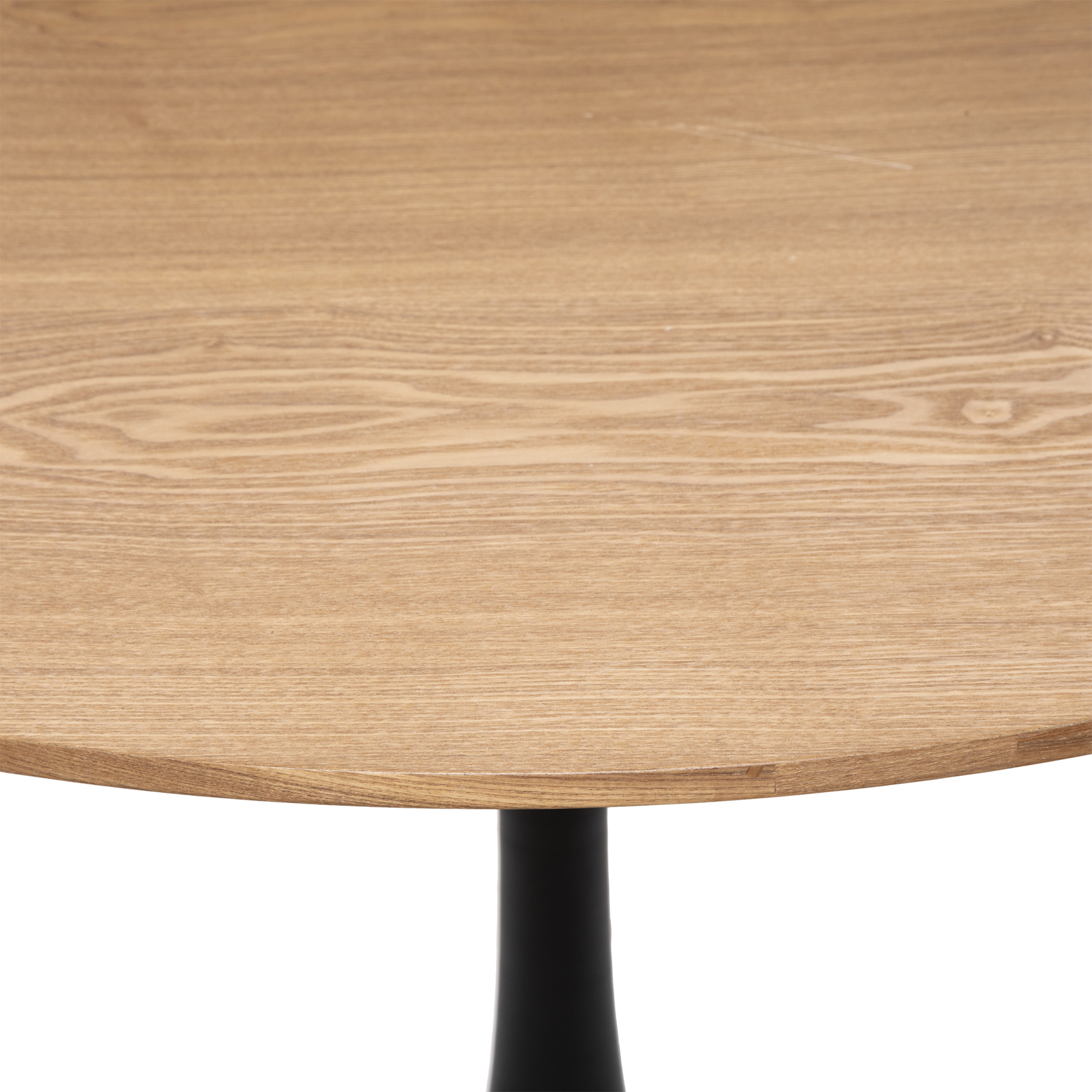 Table à manger ronde aspect bois — vue 4