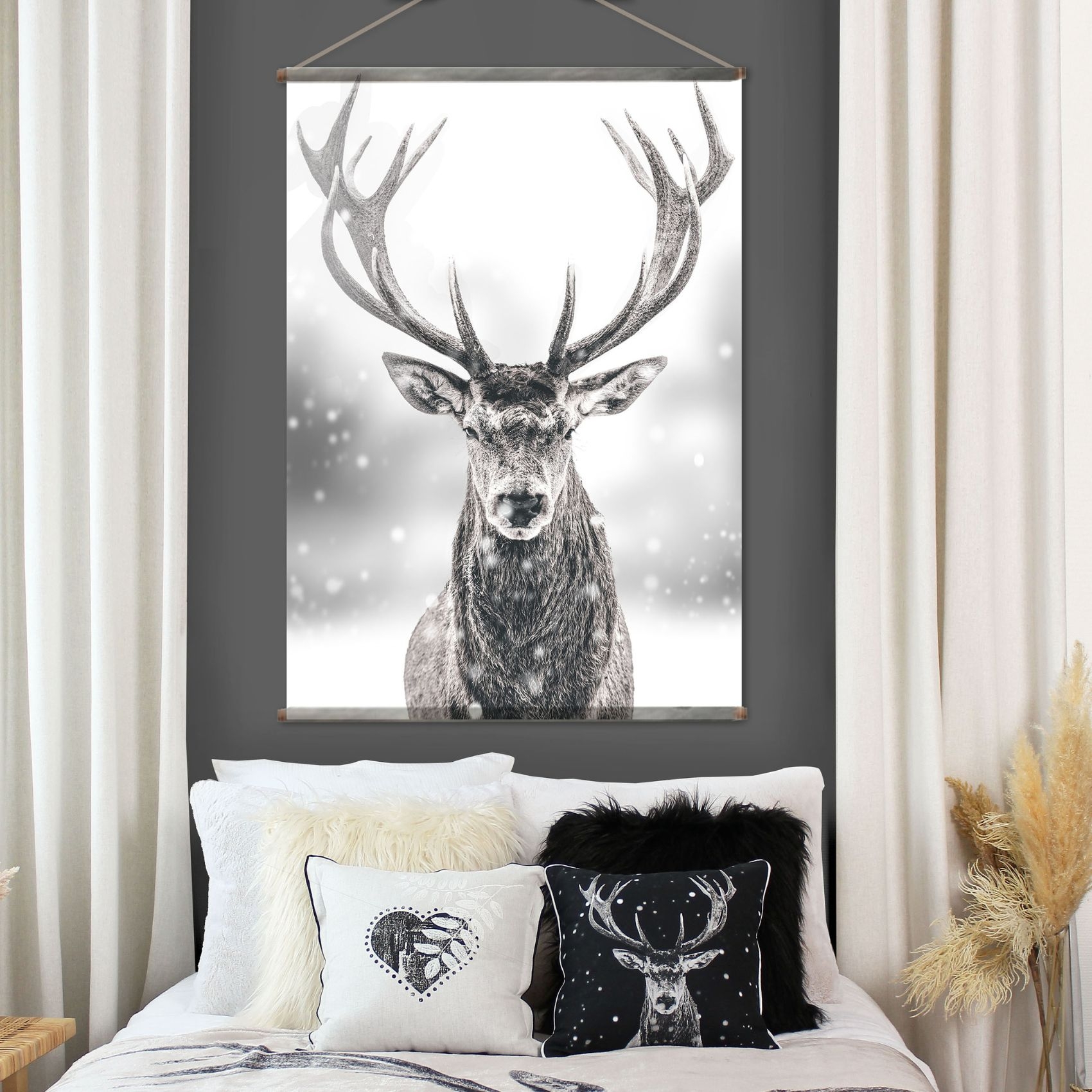 Toile murale imprimée cerf style arty — vue 3