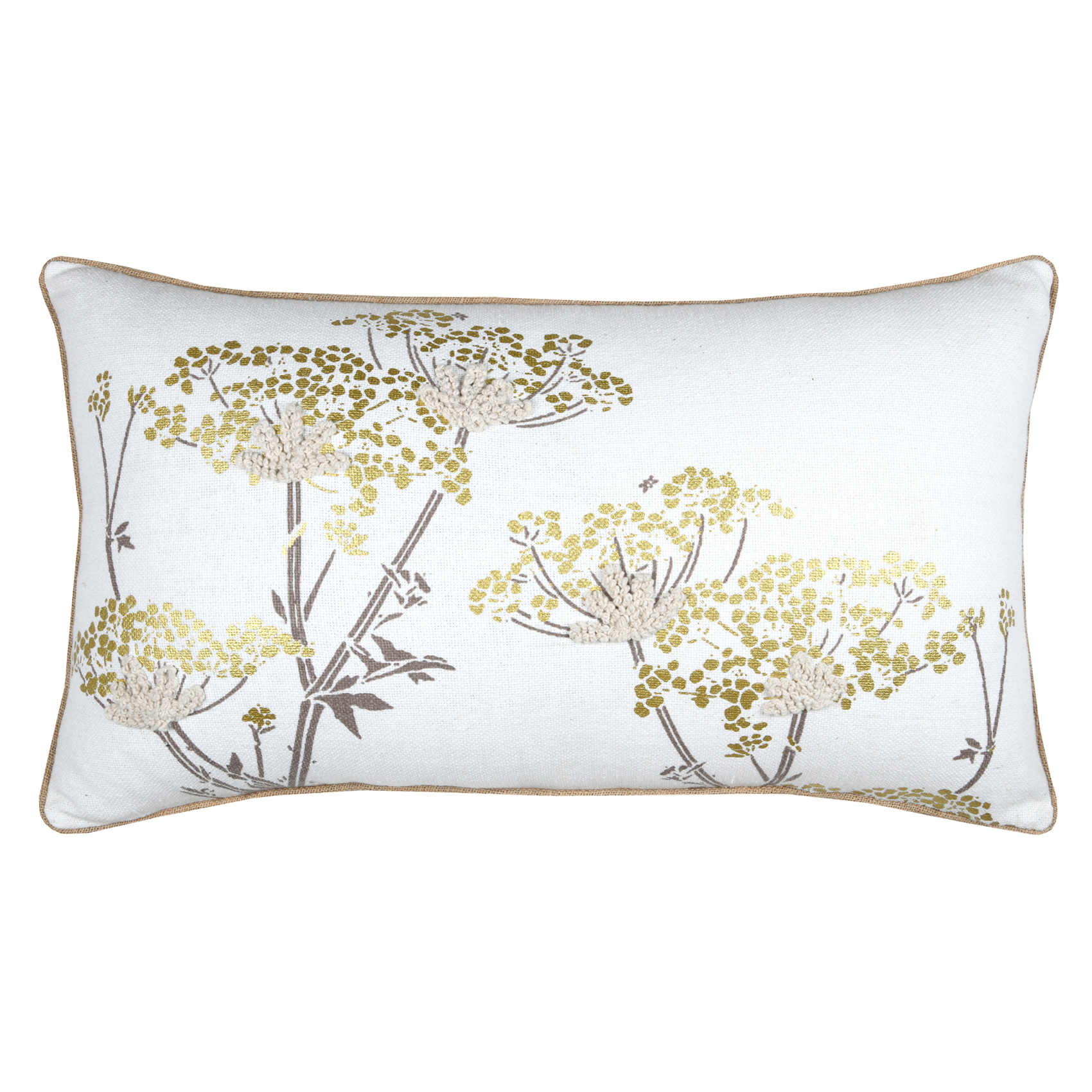 Coussin  feuillage doré