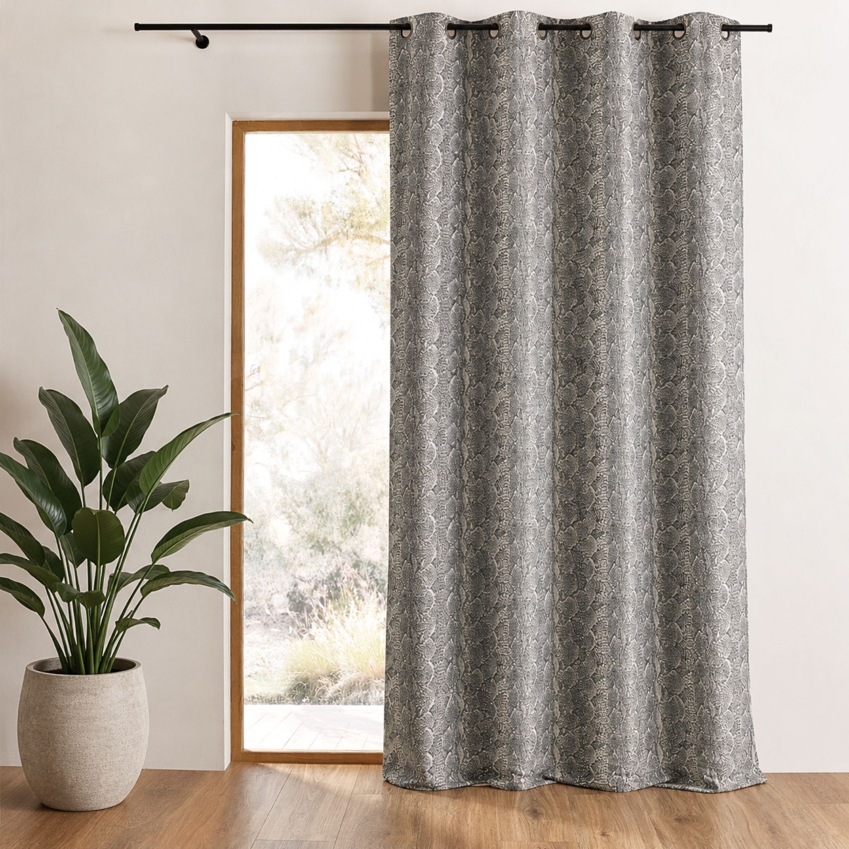 Rideau en Jacquard à Imprimés Serpent