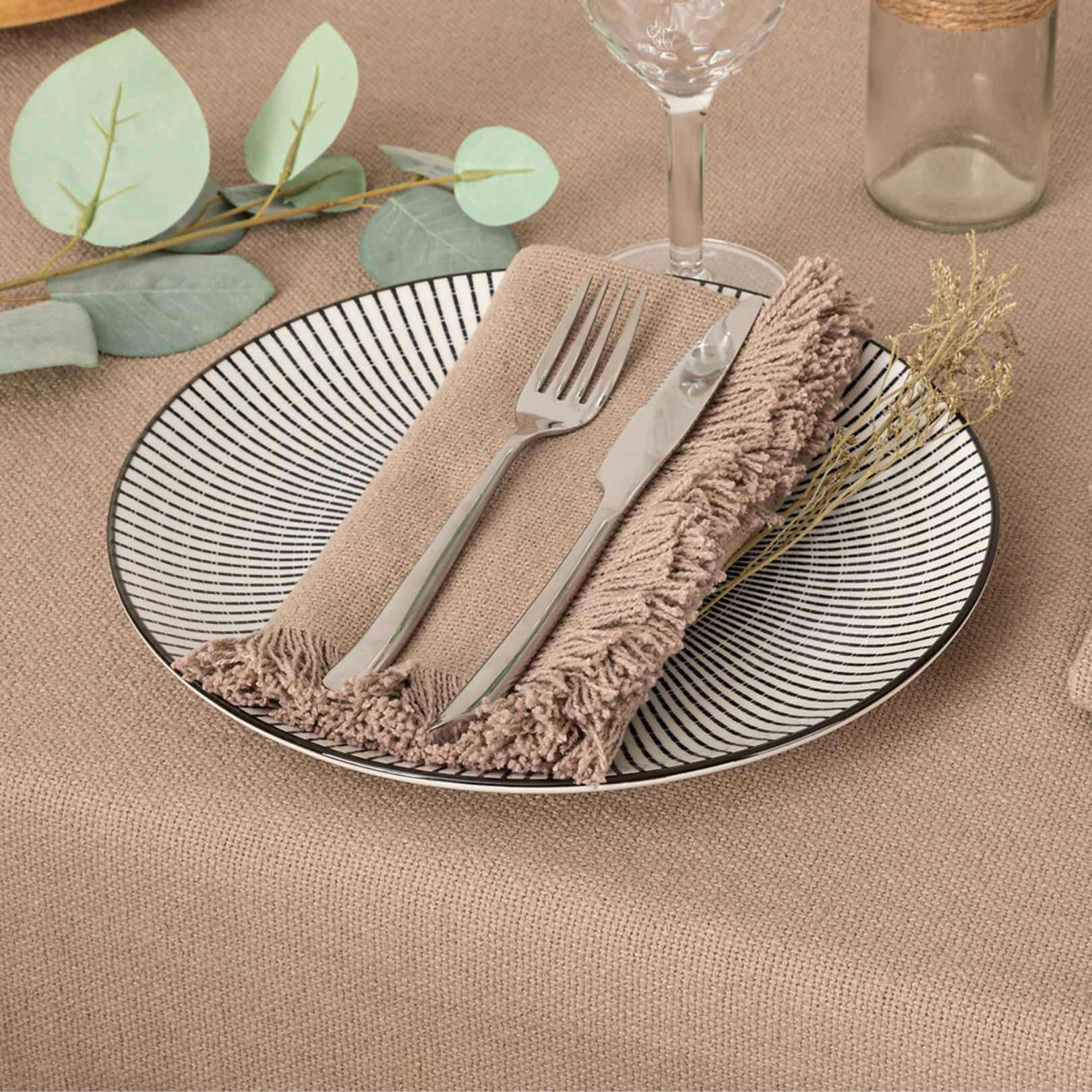 Serviette de table à franges x 2 — vue 4