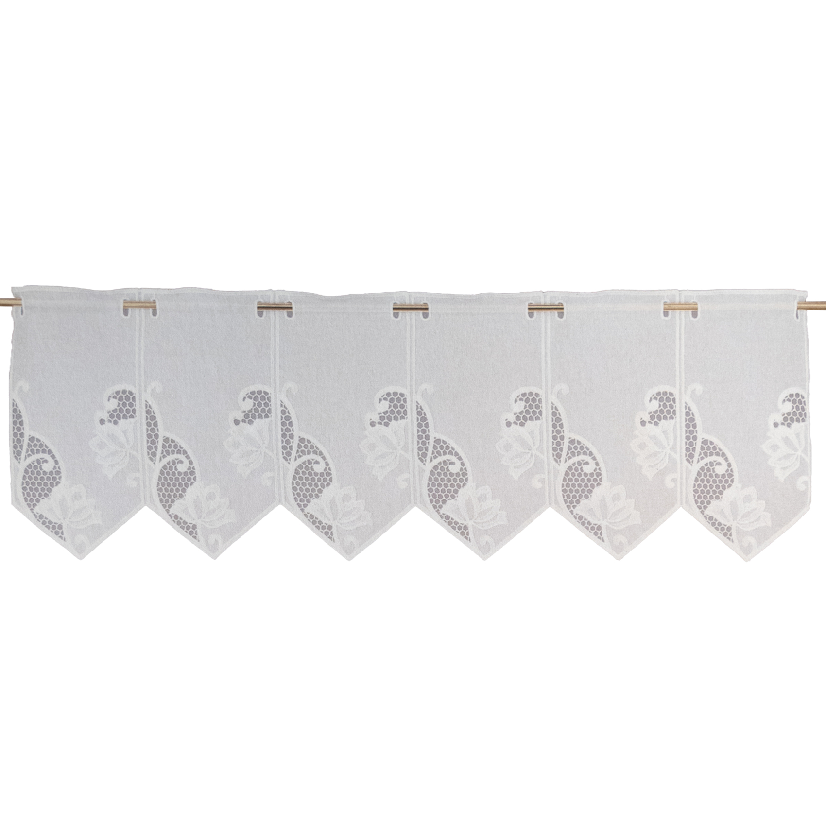 Brise bise brodé motif floral – bas à pointes droites