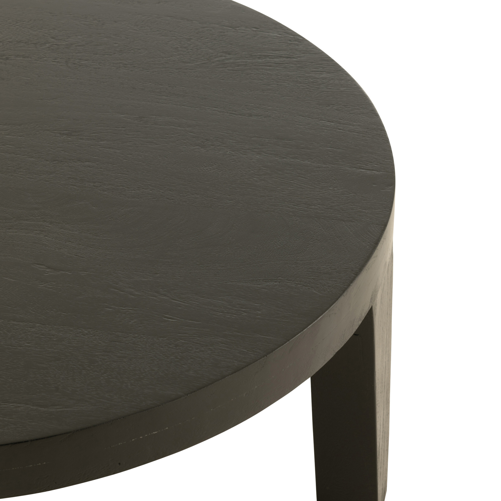 Table basse ronde en bois de manguier — vue 3
