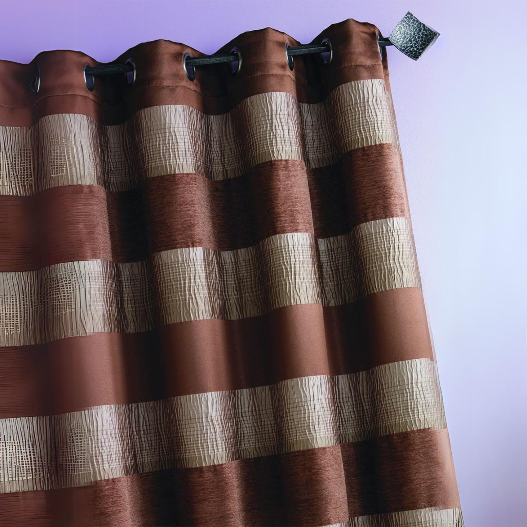 Rideau Jacquard grosses rayures horizontales