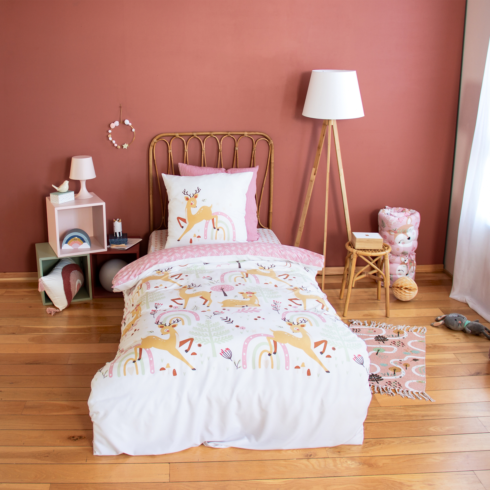 Parure de lit enfant biche forêt