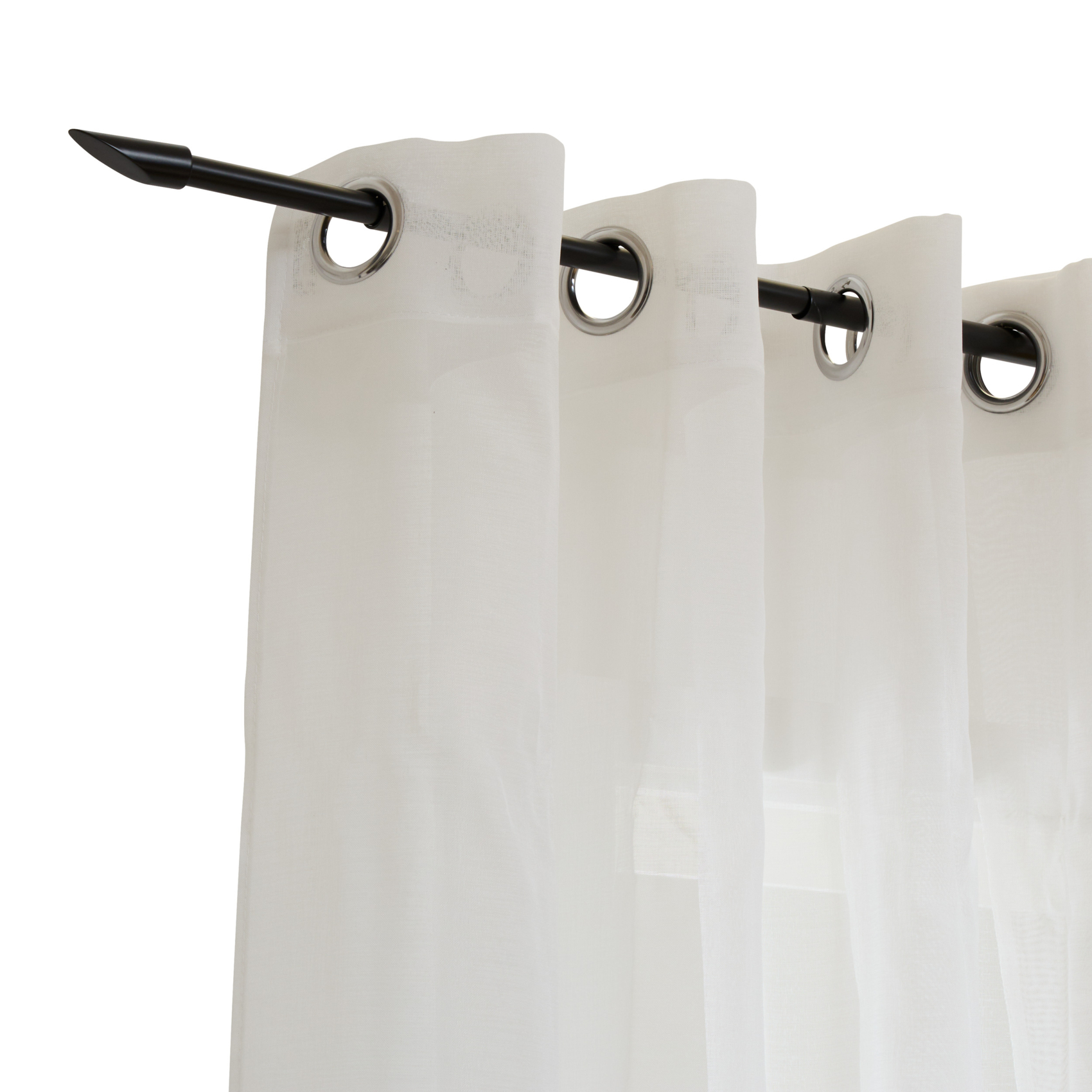 Kit tringle à rideaux extensible avec embout flèche en métal — vue 3