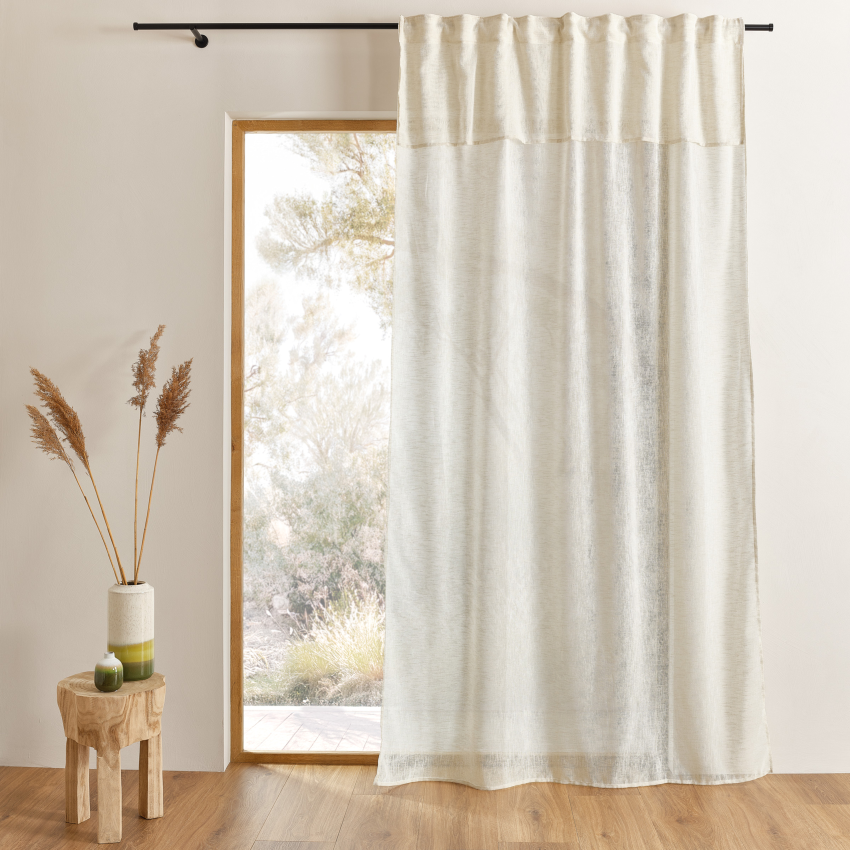 Voilage accroche 3-en-1  avec volant LUZ