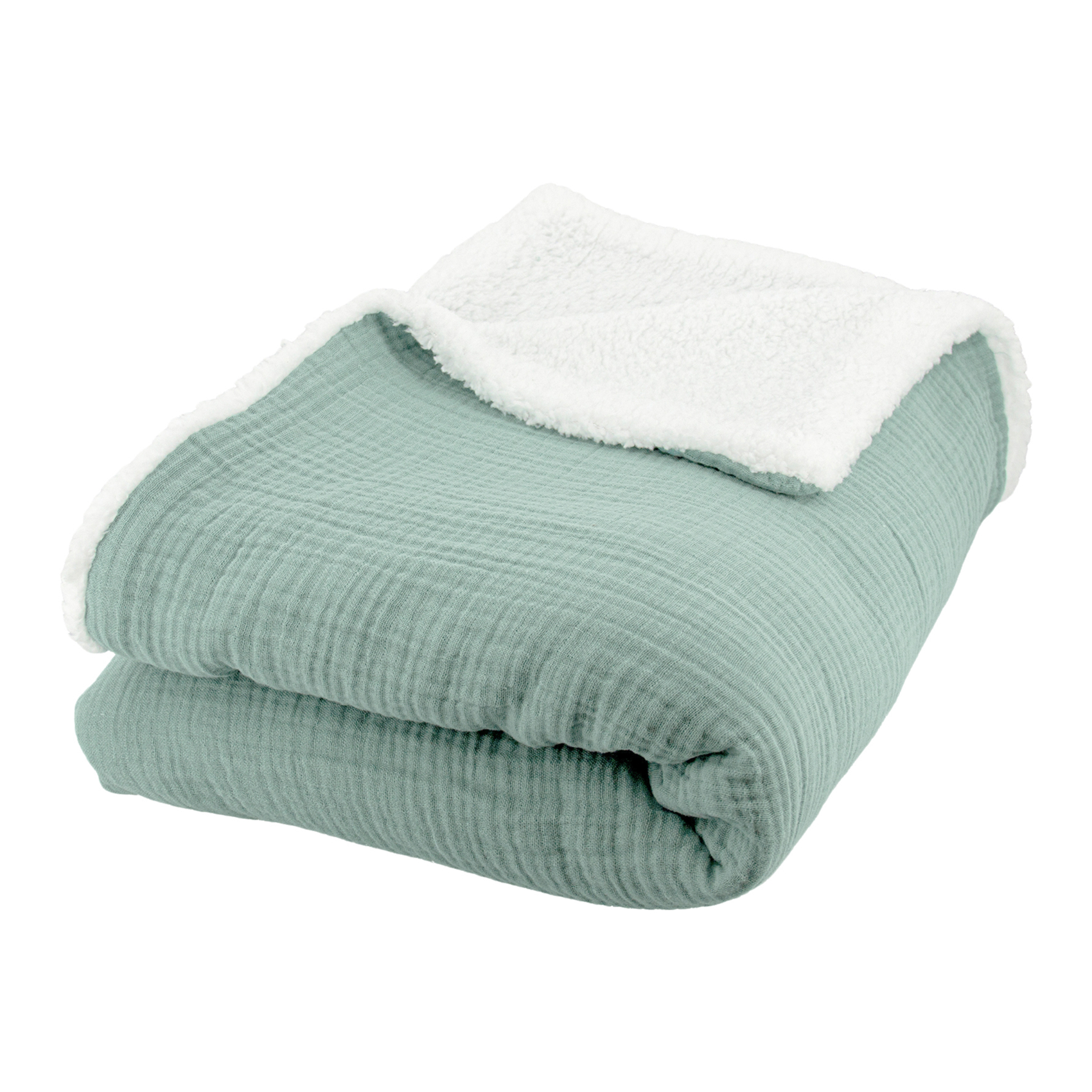 Plaid sherpa et gaze de coton — vue 4