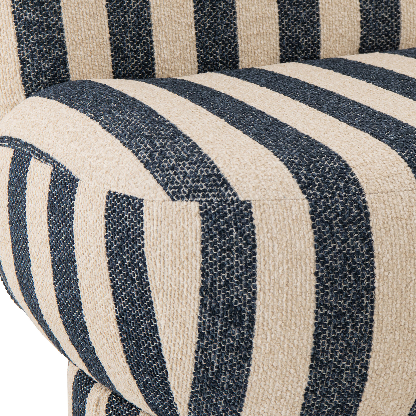 Fauteuil lounge en tissu rayé — vue 5