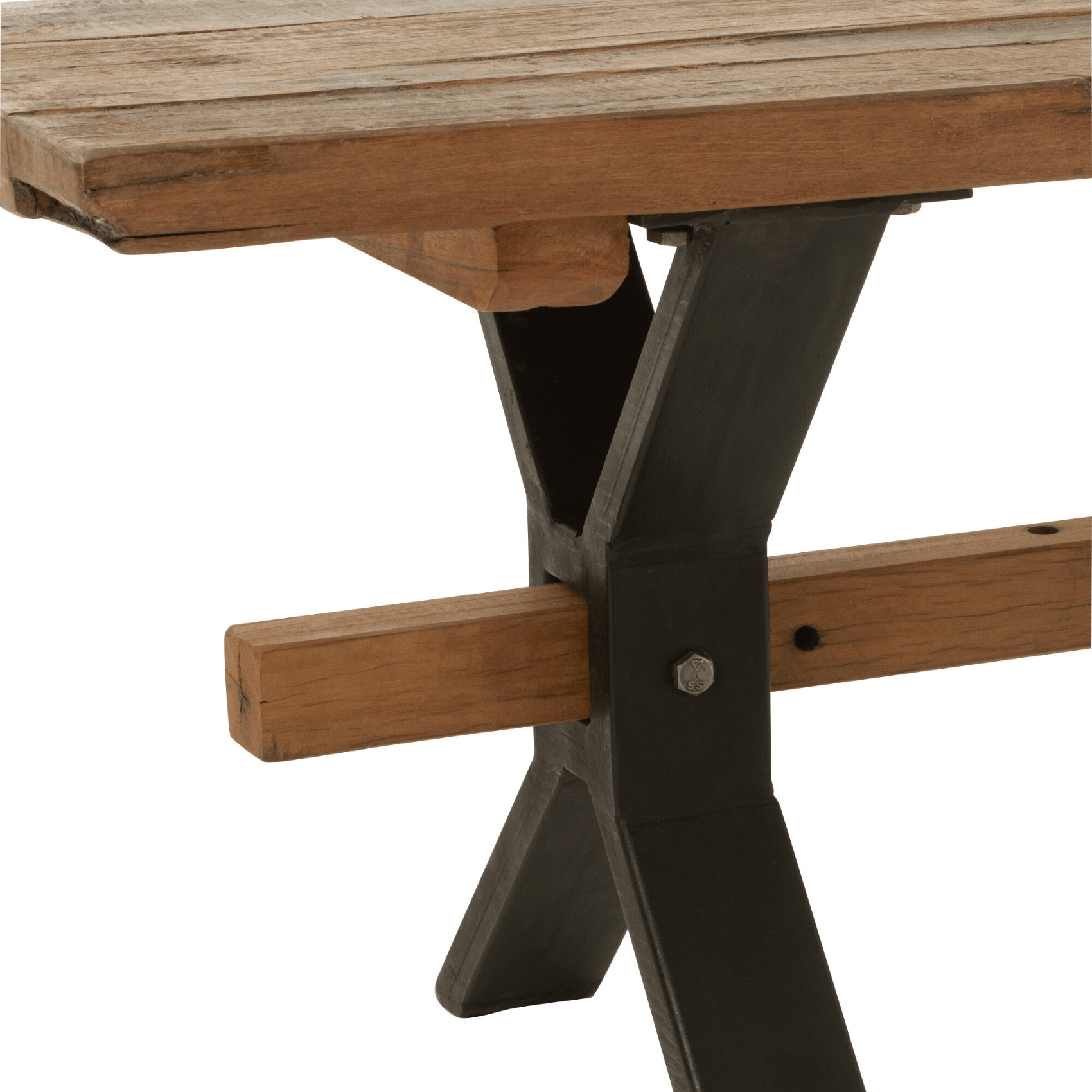 Banc vintage en bois — vue 3