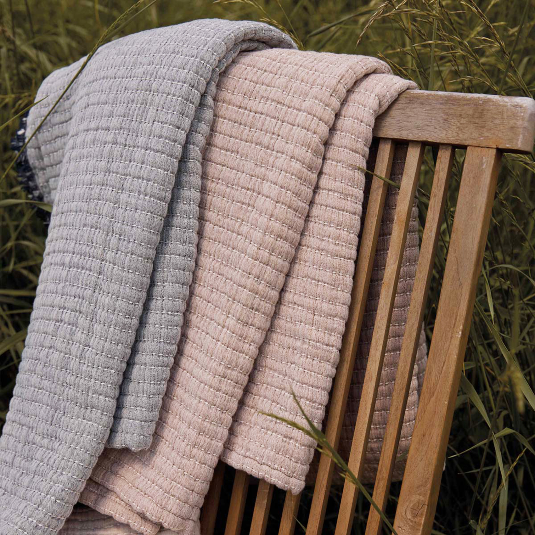 Dessus de lit en coton lavé matelassé boutis — vue 4