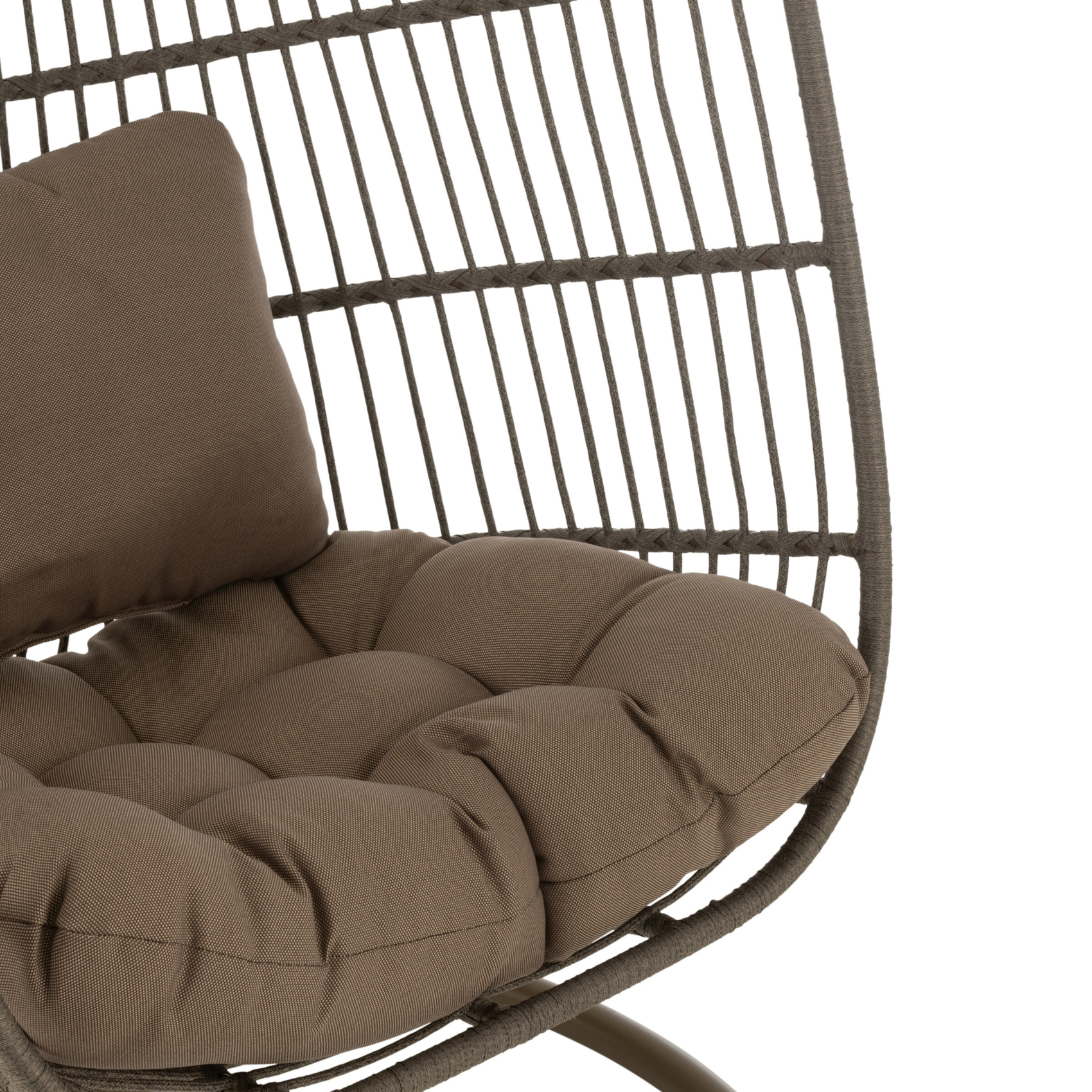 Fauteuil suspendu acier et corde — vue 6