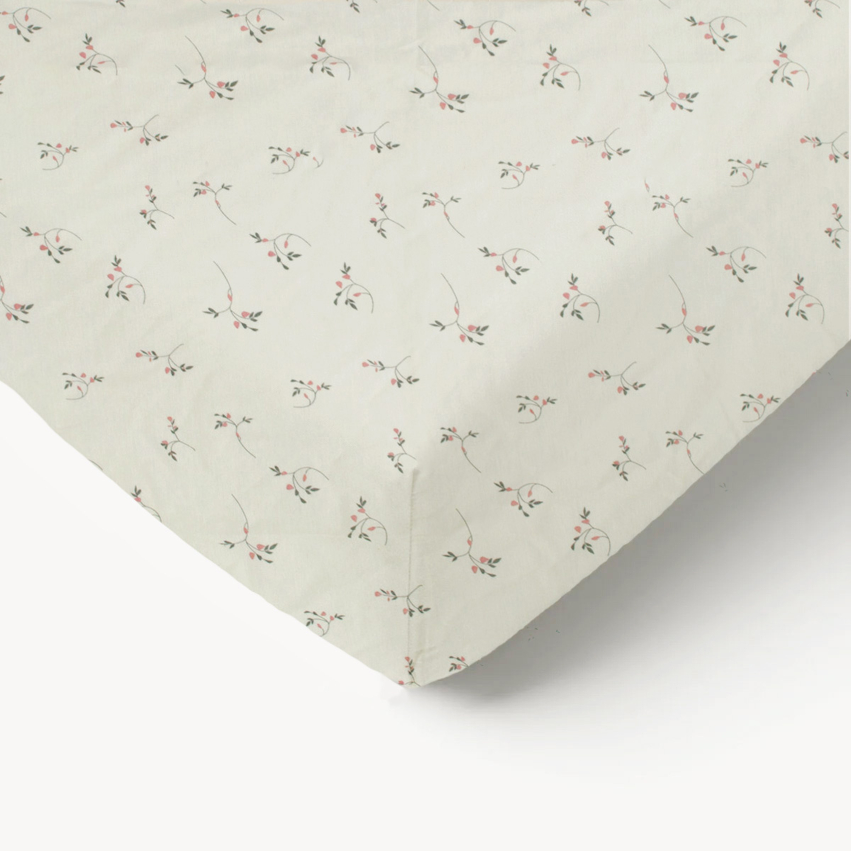 Drap-housse bébé en jersey 100% coton extensible fleurs