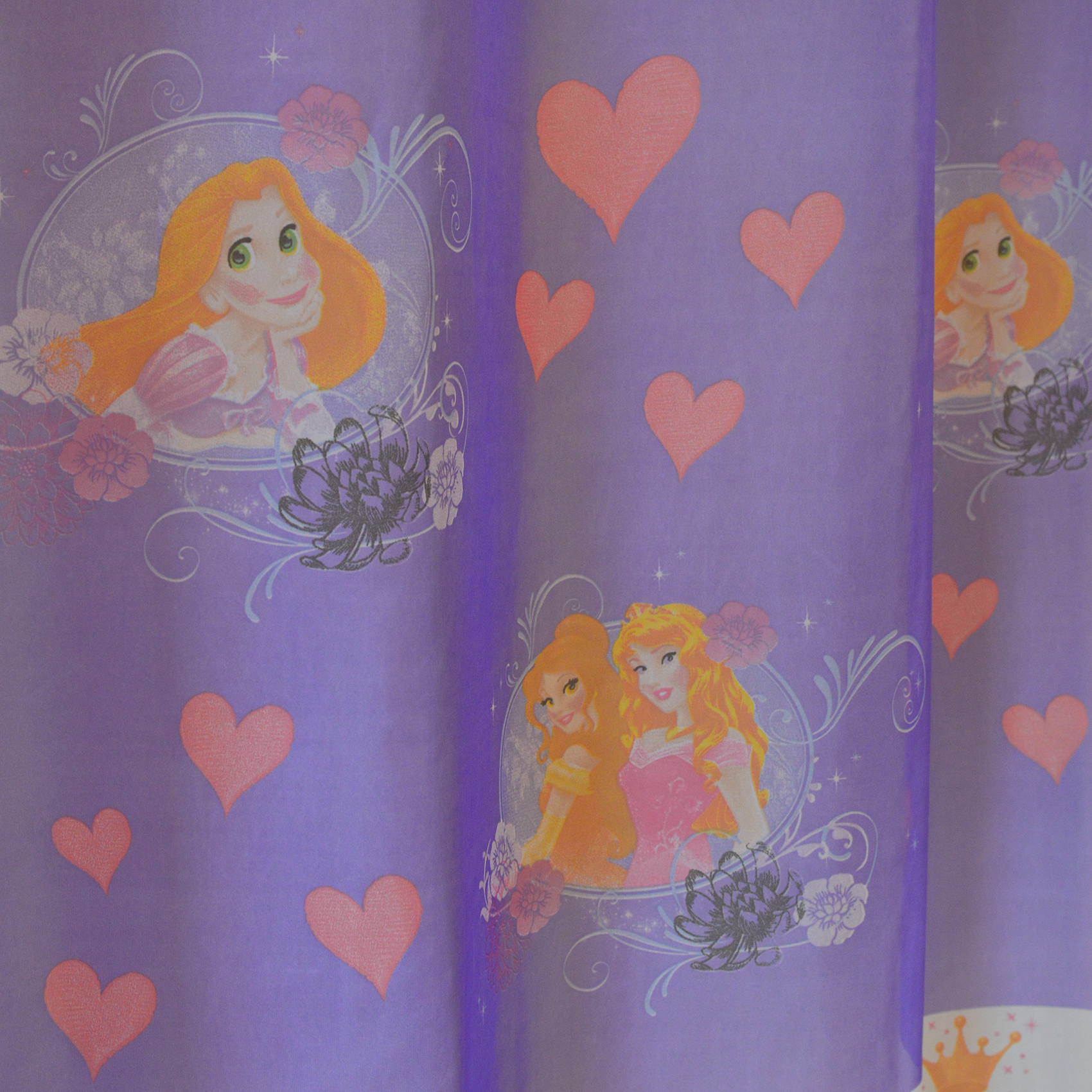 Voilage fantaisie à imprimés princesses — vue 3