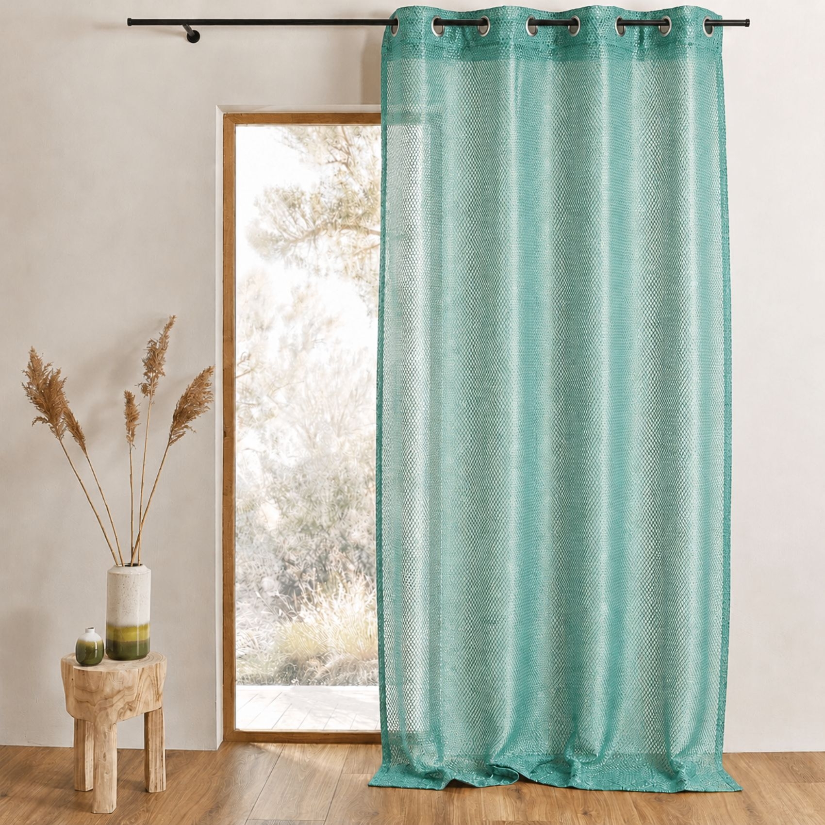 Voilage en organza fantaisie effet résille — vue 5