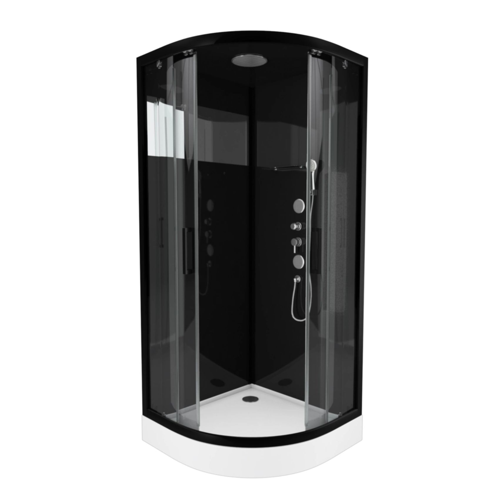 Cabine de Douche Black Mirror 2 Ronde