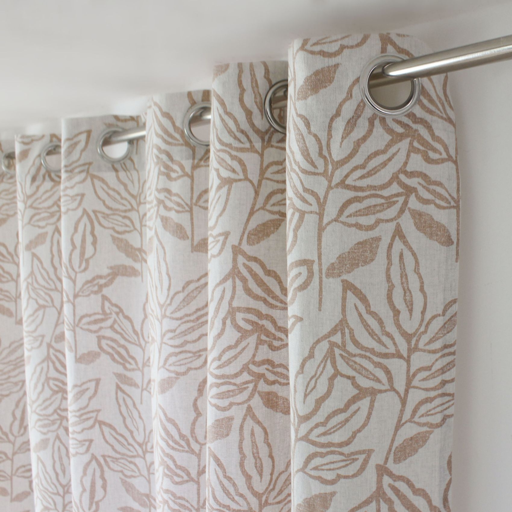 Rideau à oeillets en coton recyclé Chambray — vue 4