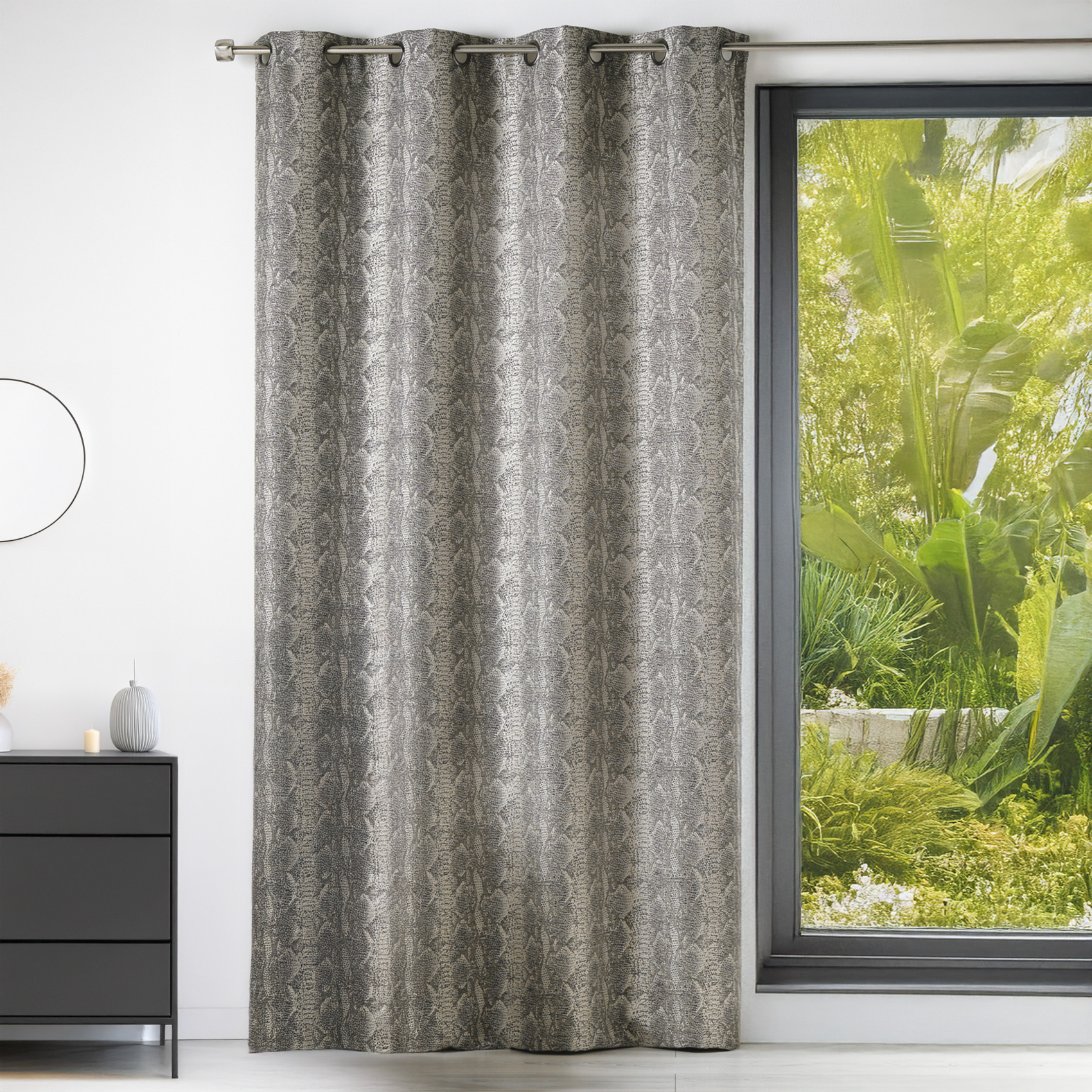 Rideau en Jacquard à Imprimés Serpent