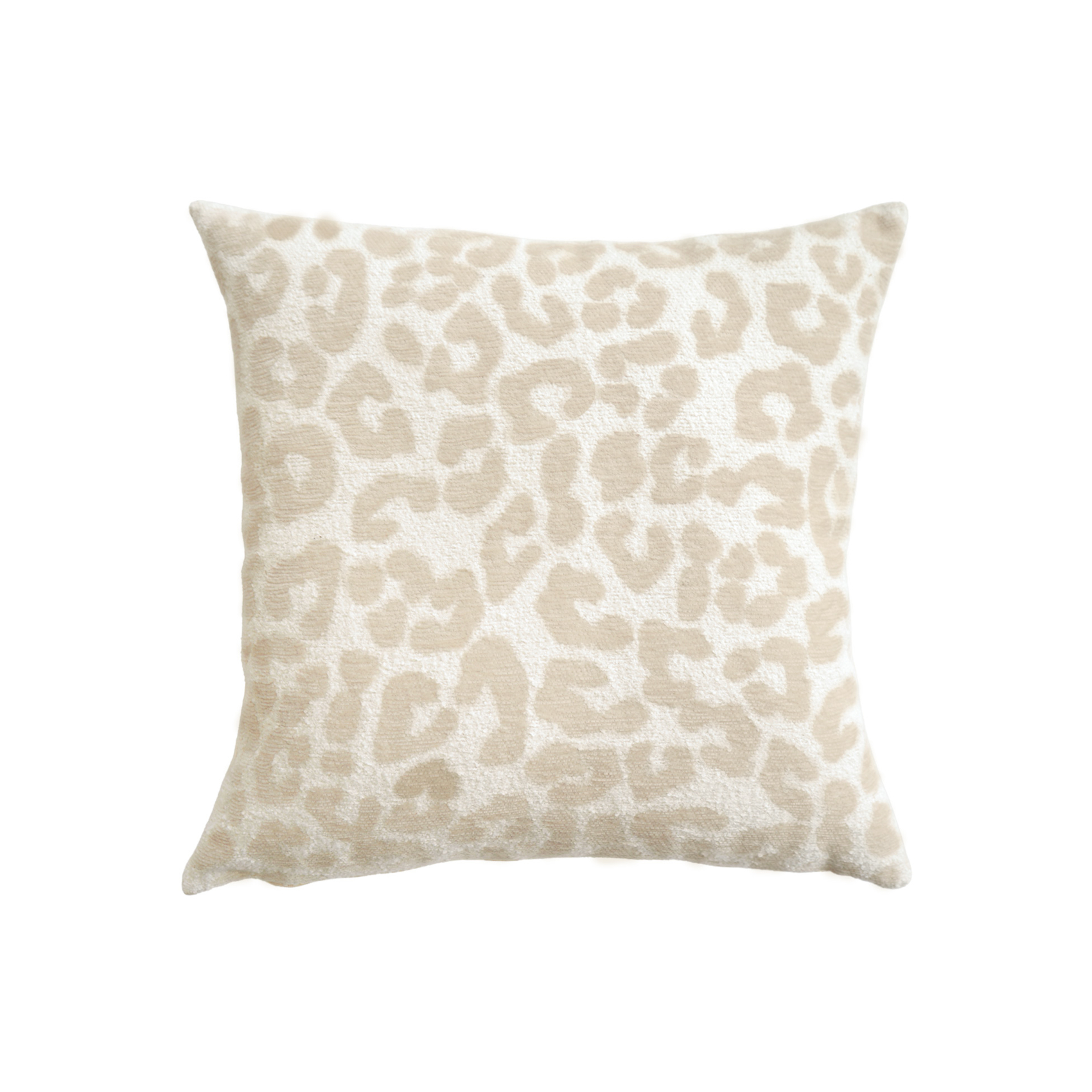 Coussin décoratif carré en jacquard chenille à motif léopard — vue 5