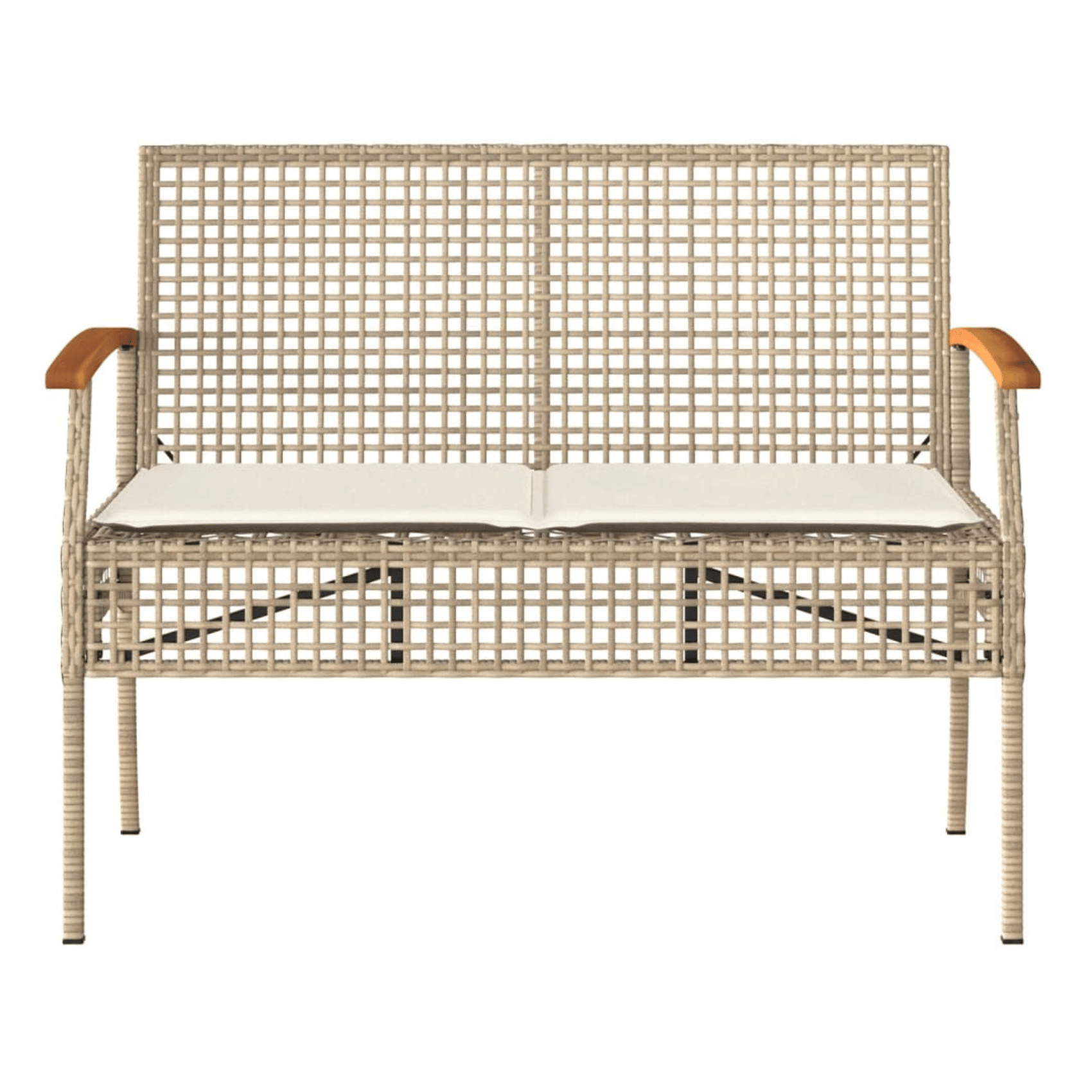 Salon de jardin extérieur 4 pièces en résine tressée — vue 3