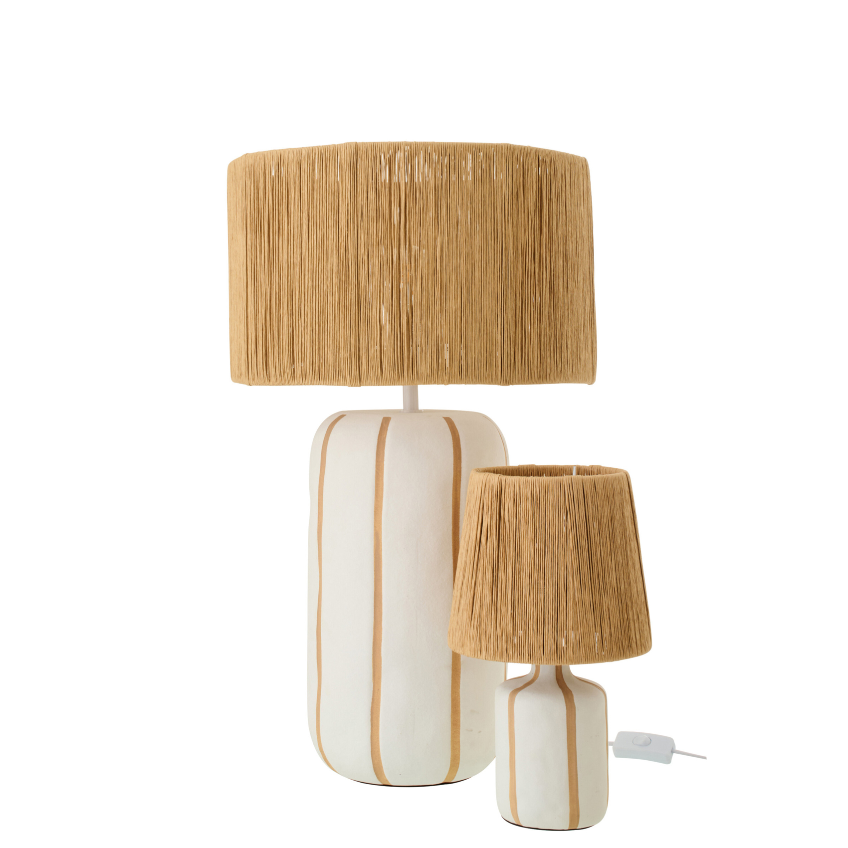 Lampe à poser en poterie avec abat-jour cylindrique — vue 4