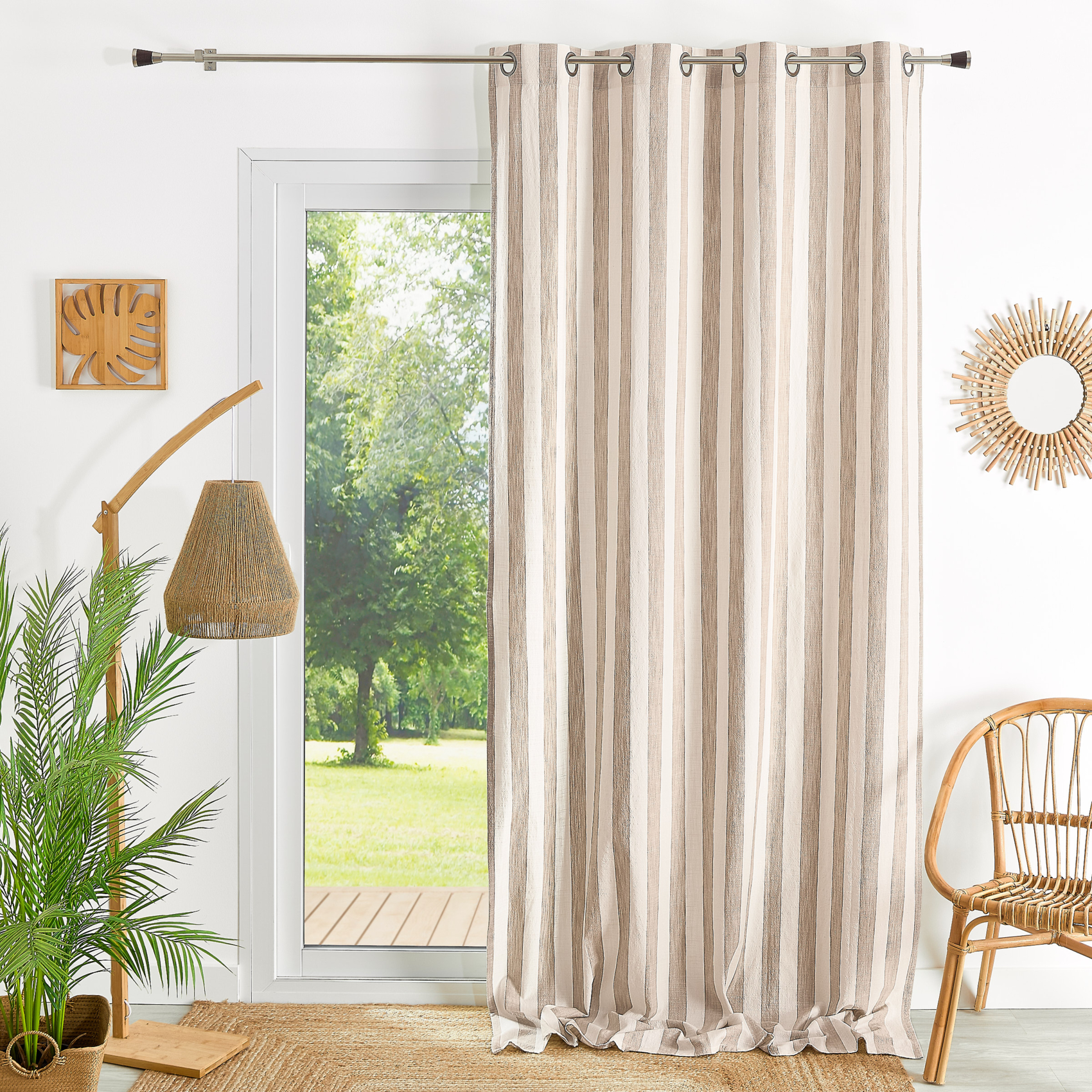 Rideau 100% coton larges rayures LOURMARIN — vue 3