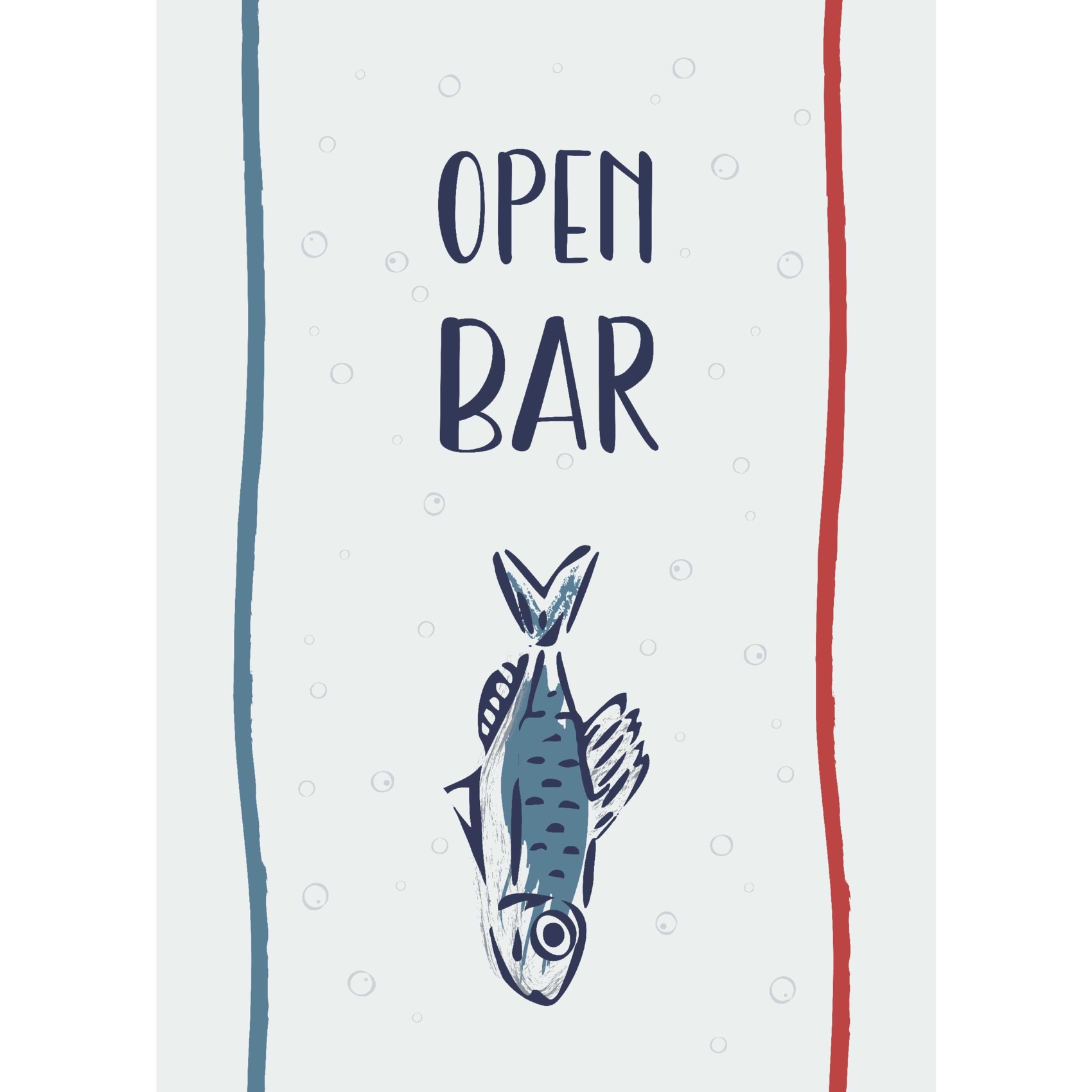 Lot de 3 torchons message poissons en coton — vue 6