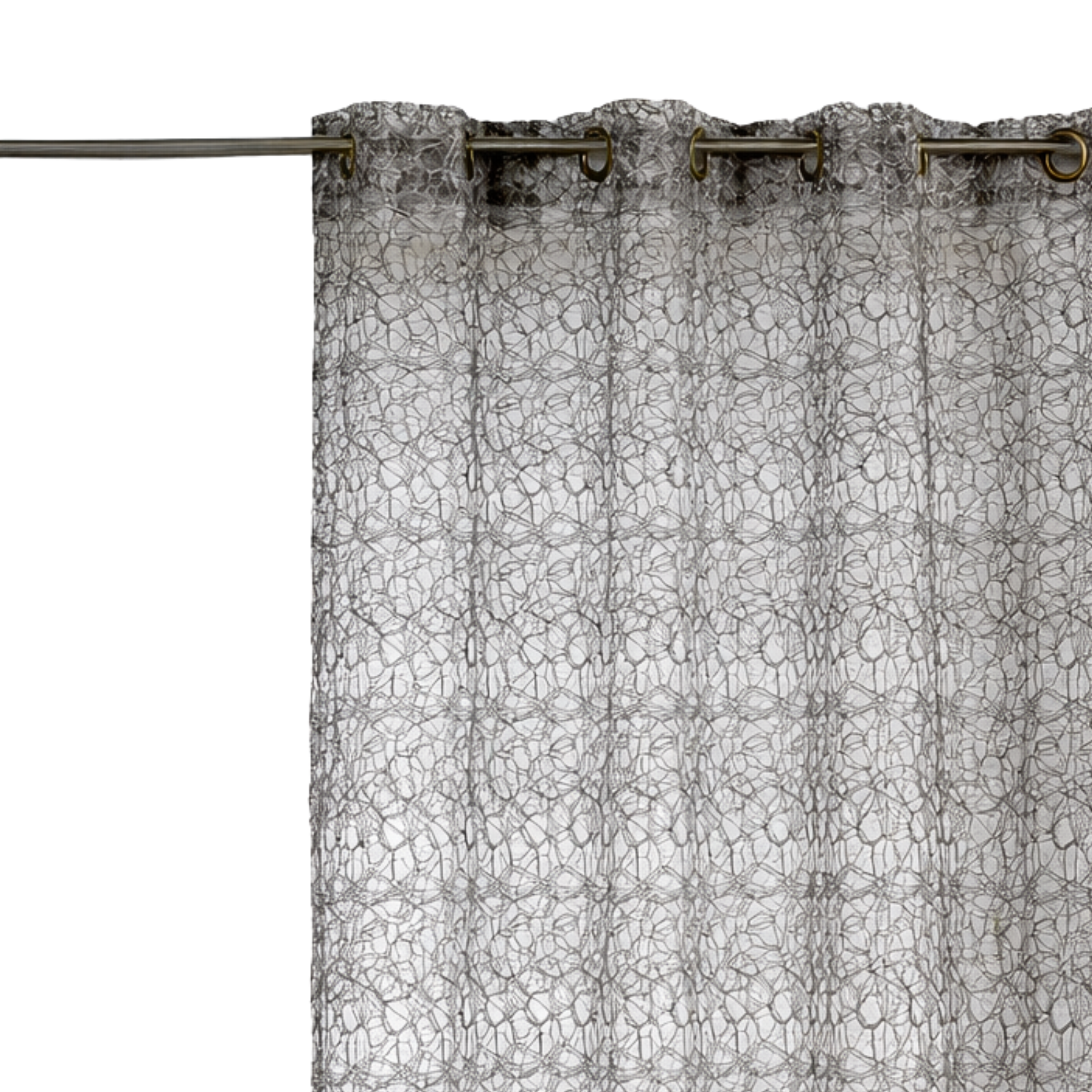 Rideau voilage broderie ton sur ton — vue 3