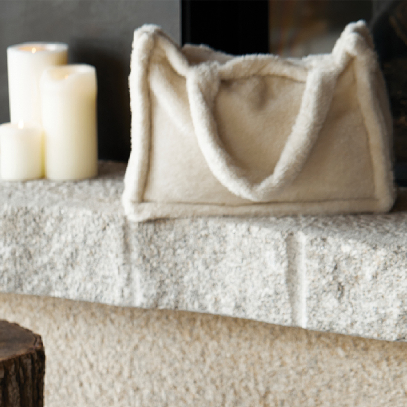 Ensemble plaid et sac moumoute — vue 3